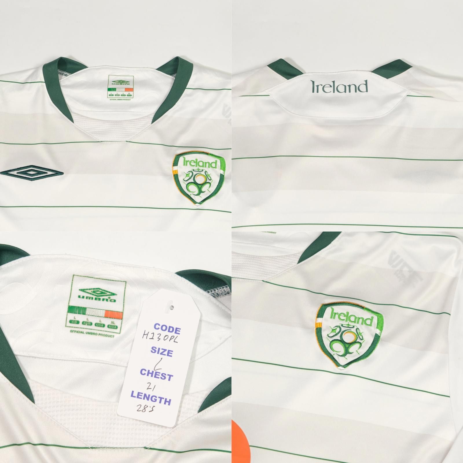 Umbro 2009/10 Ireland Away Shirt (L) Size US L / EU 52-54 / 3 - 4 Thumbnail