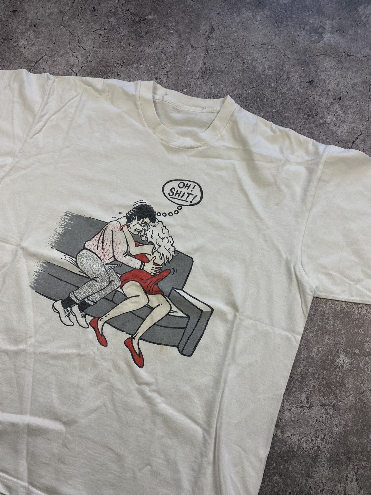 Vintage Vintage 90's Sex Oh Shit Humor T-Shirt rare retro hype Size US M / EU 48-50 / 2 - 2 Thumbnail