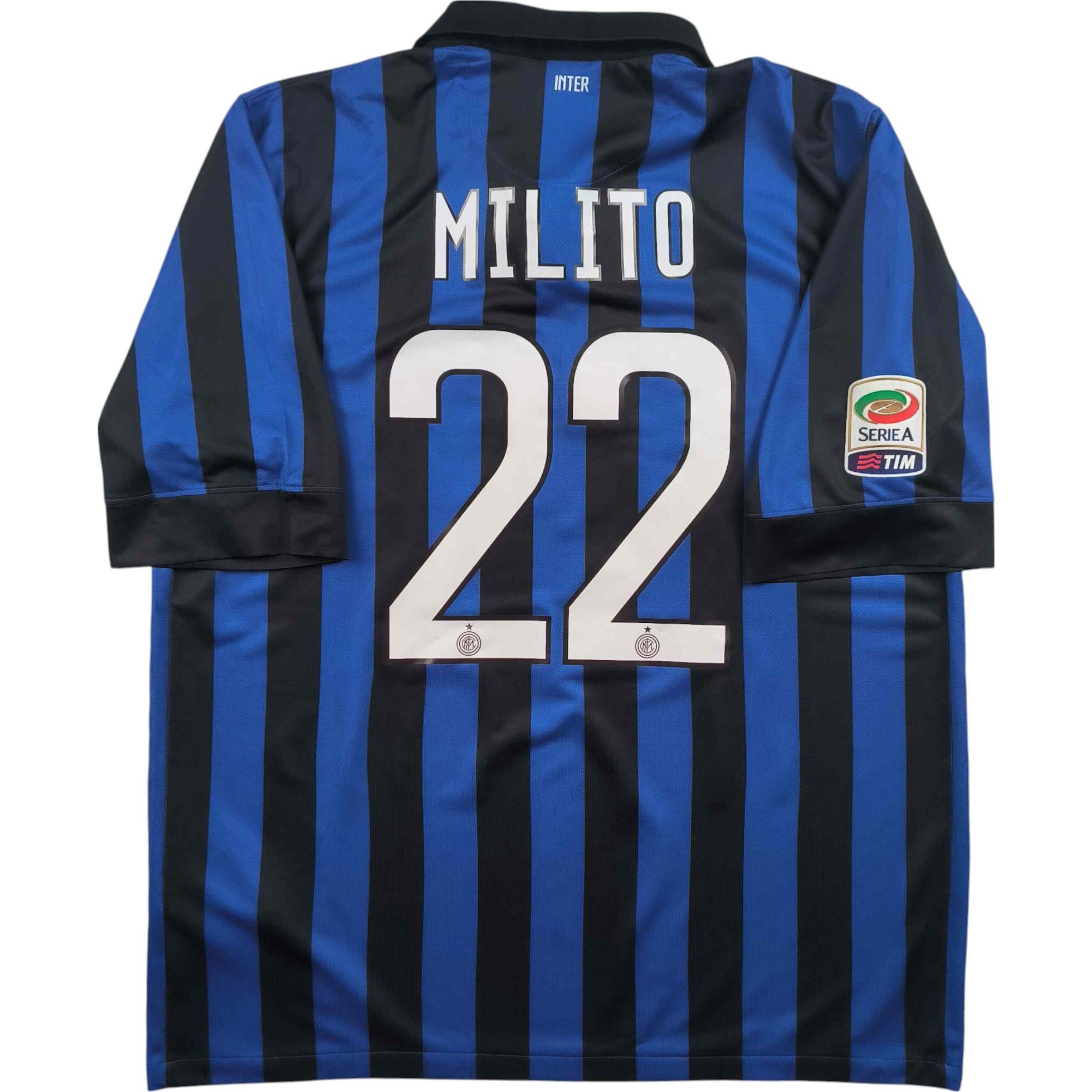 Internazionale Inter Milan 11-12 home Milito football jersey