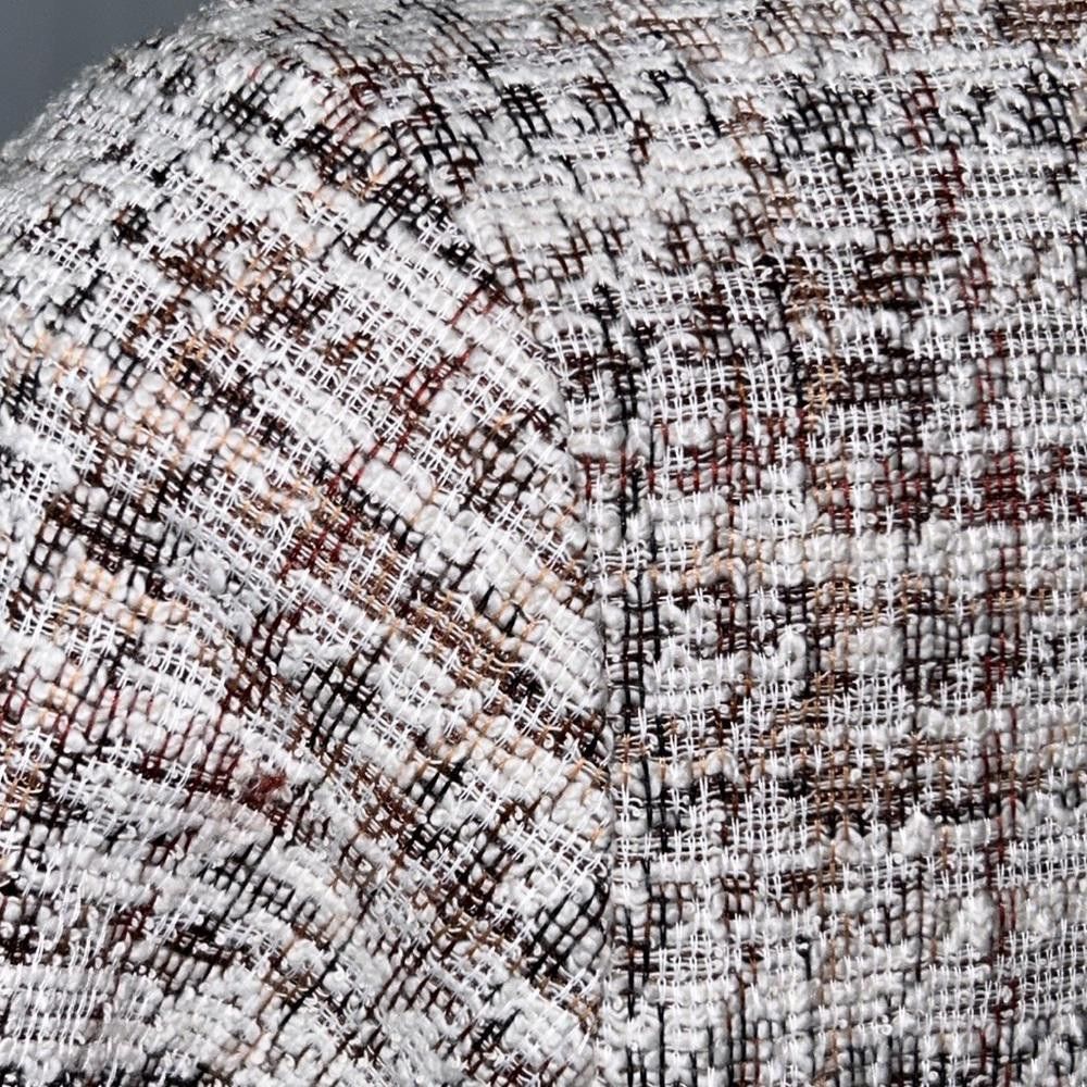 Designer W5 Antrhro 3/4 Sleeve Houndstooth Tweed Top w/Back Zipper, M Size M / US 6-8 / IT 42-44 - 4 Thumbnail
