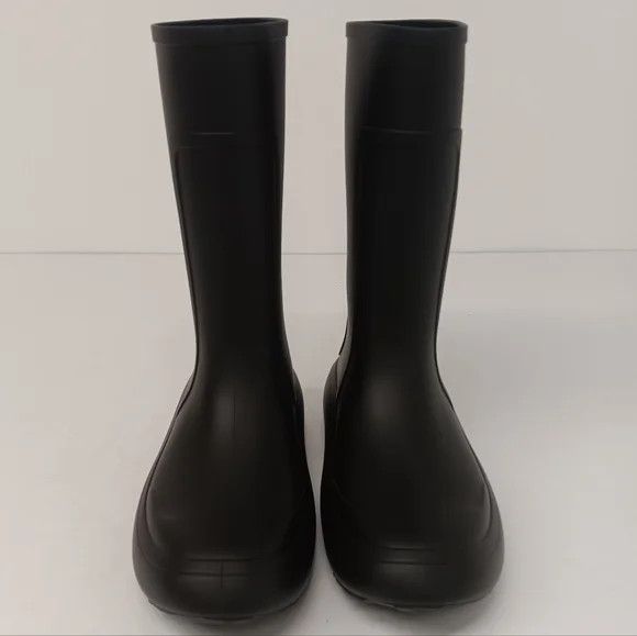 Salvatore Ferragamo Ferragamo Men's Gancini Detail Black Rain Boots - Size 8 Size US 8 / EU 41 - 3 Thumbnail