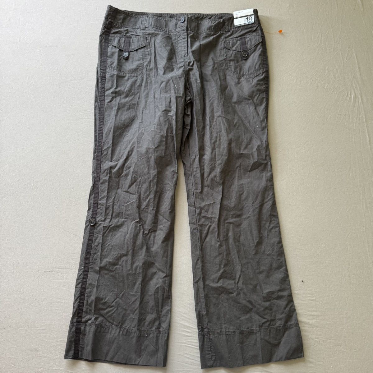 Other Y2K Era New York & Company Low Rise Roll Tab Bootcut Pants Size 40" / US 18 - 1 Thumbnail