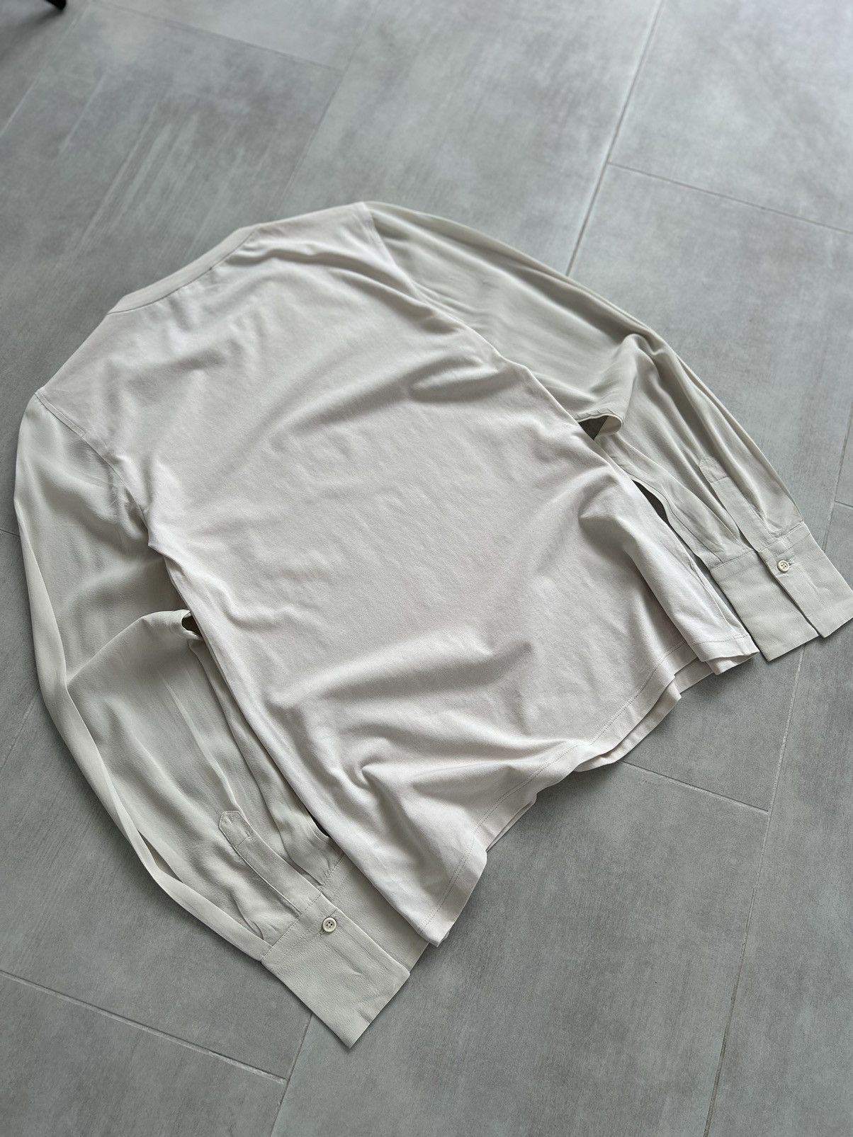 Brunello Cucinelli Brunello Cucinelli Cotton Jersey Top Silk Long Sleeves Size M / US 6-8 / IT 42-44 - 9 Thumbnail