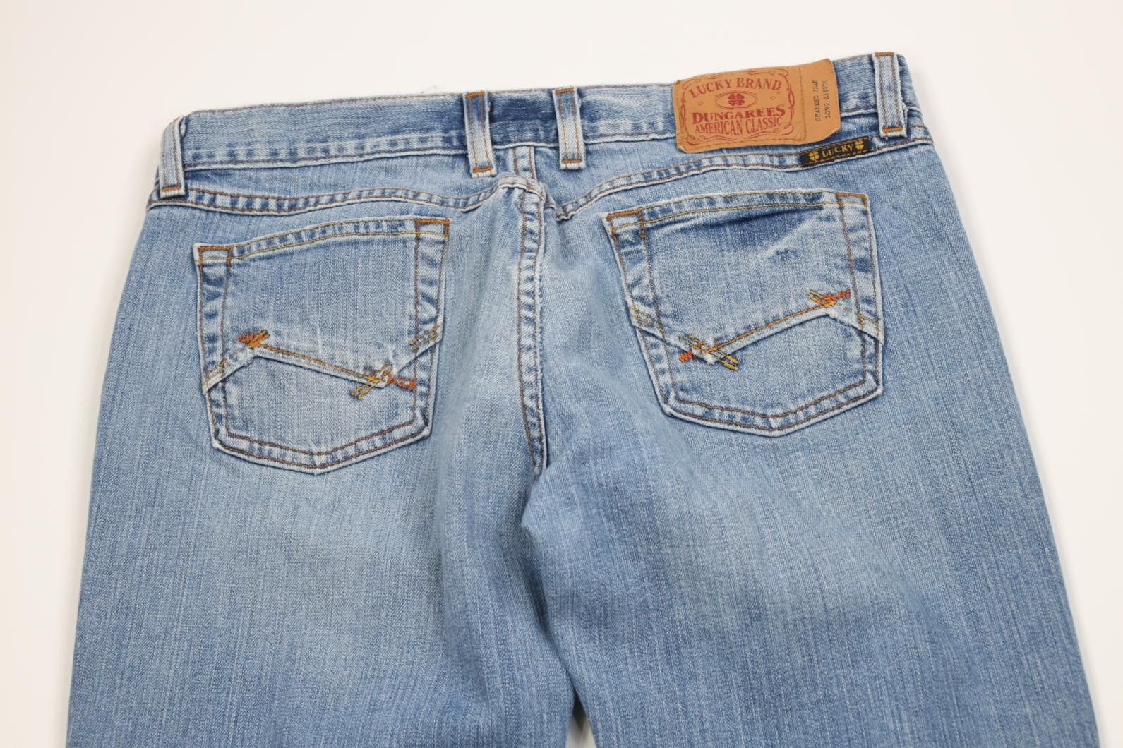 Lucky Brand Vintage 90s Y2K Lucky Brand Flared Wide Leg Jeans USA Blue Size 30" / US 8 / IT 44 - 12 Thumbnail