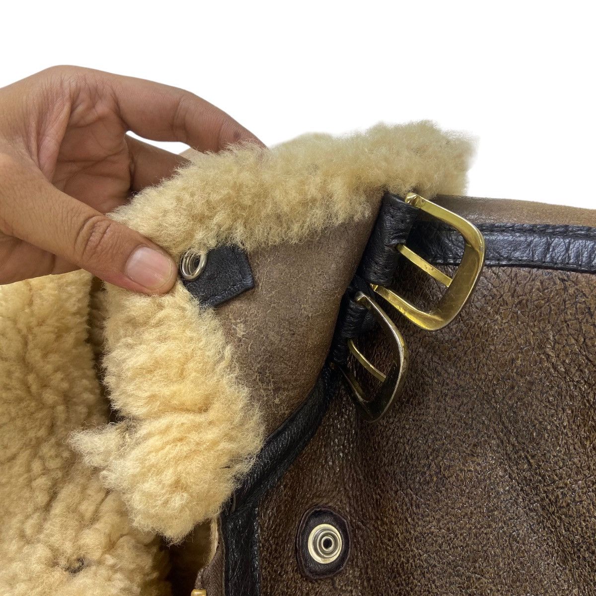 Golden Bear Vintage Golden Bear B 3 Military Sherling Sheepskin Coat Size US S / EU 44-46 / 1 - 7 Thumbnail