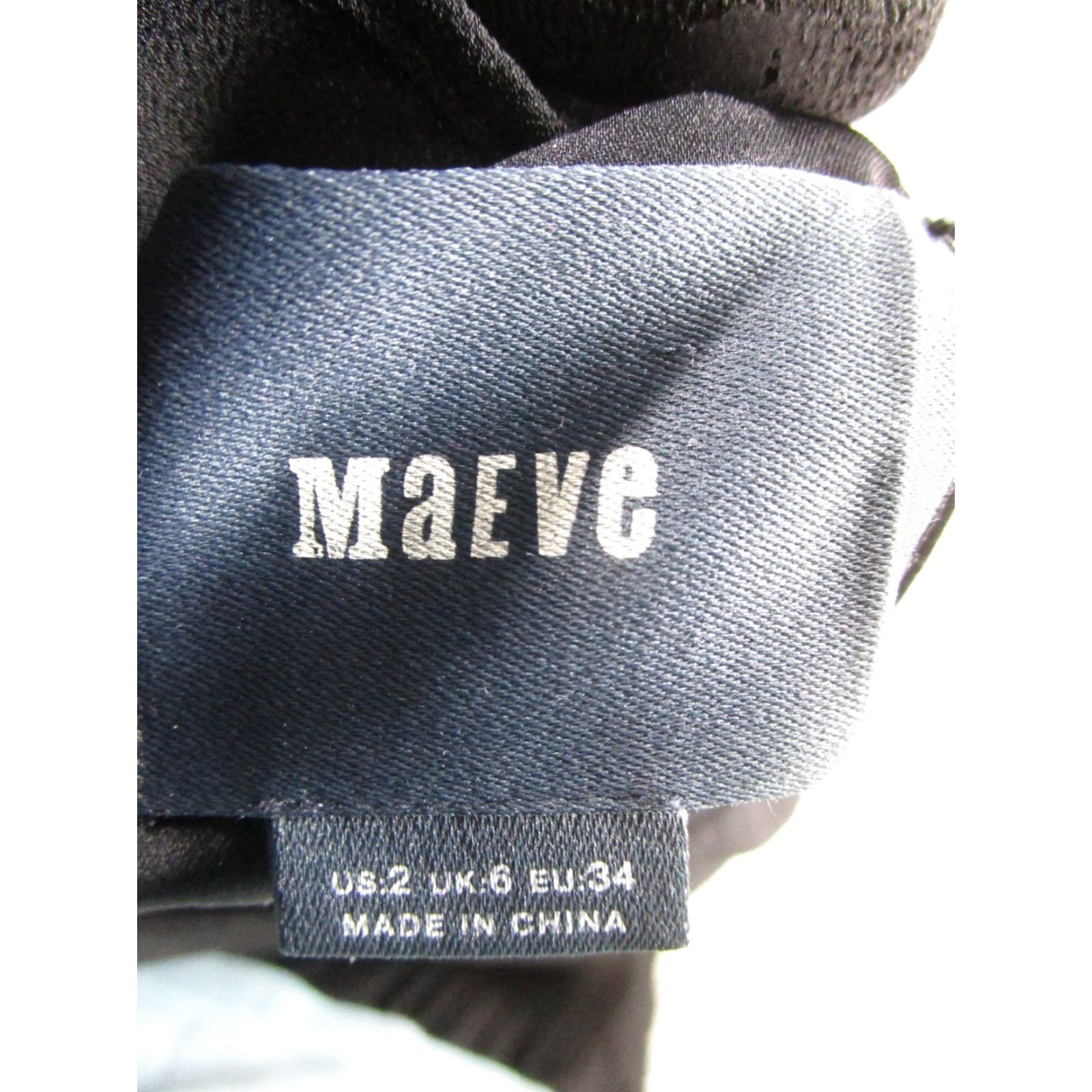 Vintage Maeve Dress Womens 2 Black Blouson Short Sleeve Round Neck Button Closure Polyester Short Maeve Womens Blouson 2 Black Dress Size XS / US 0-2 / IT 36-38 - 3 Thumbnail