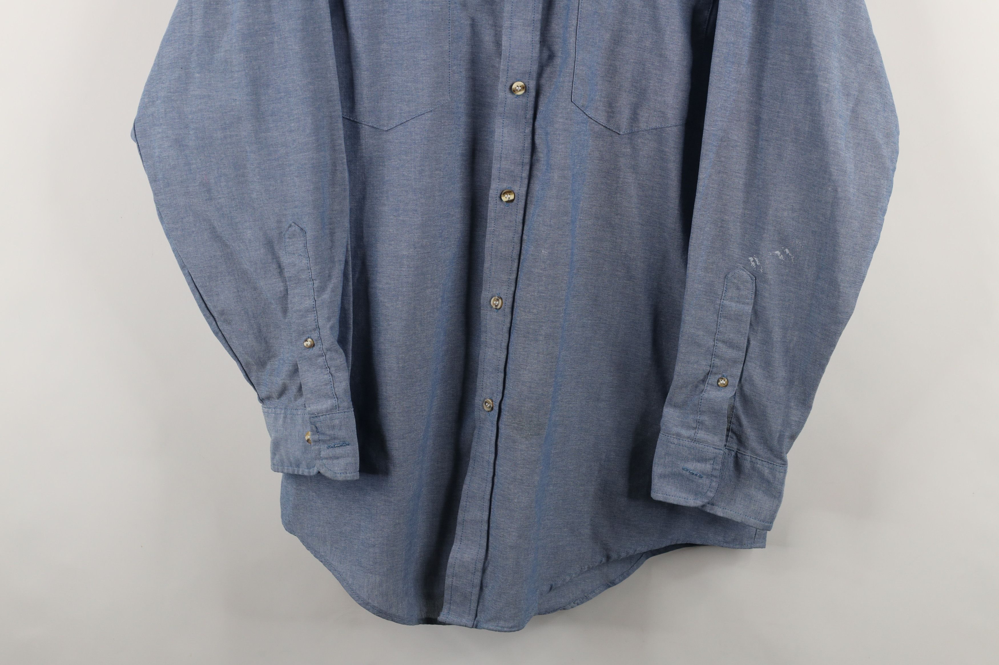 Vintage Vintage 90s Spell Pepsi Co Chambray Button Down Shirt USA Size US L / EU 52-54 / 3 - 3 Thumbnail