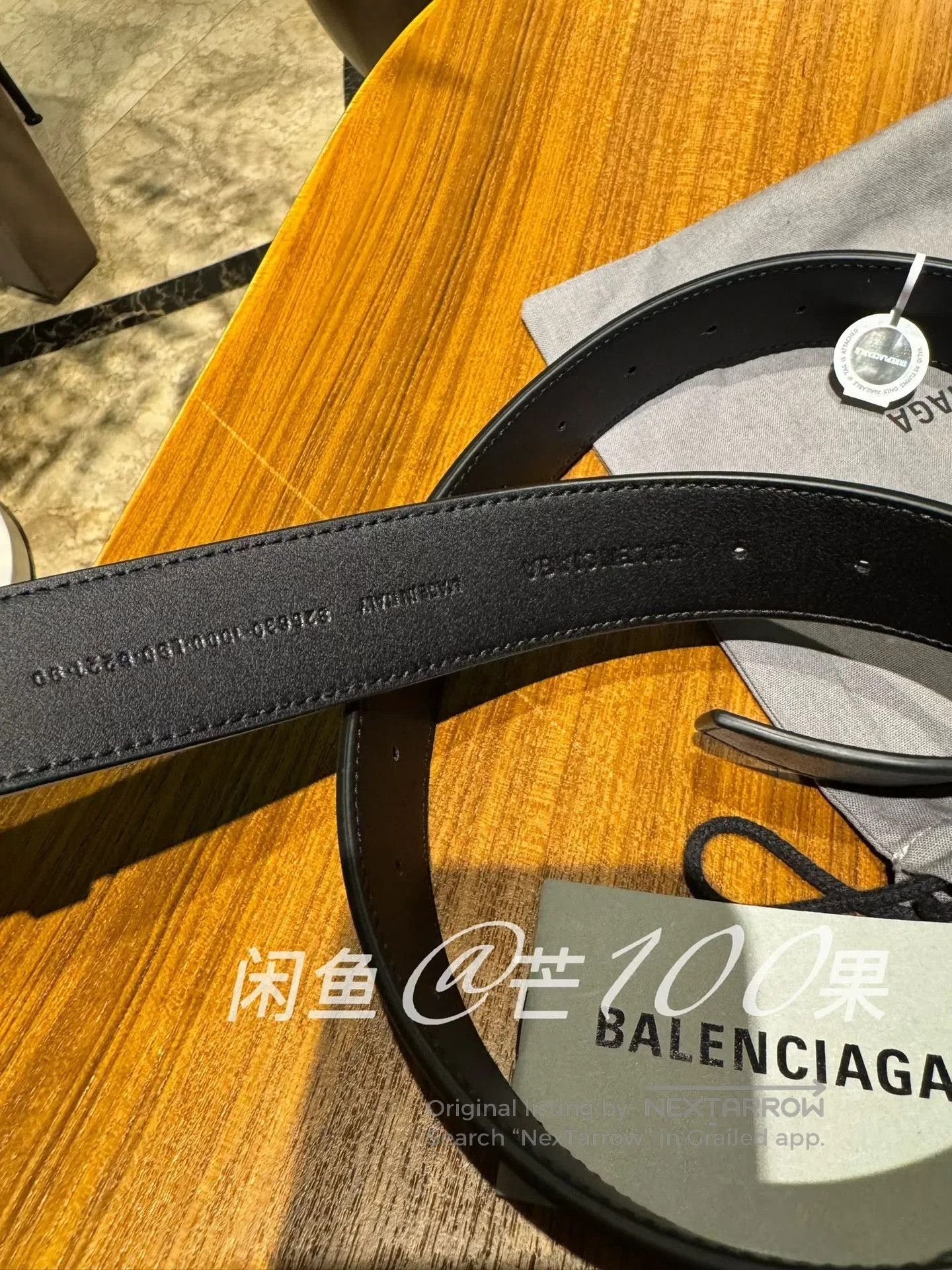 Balenciaga Balenciaga 25 Diamond Metal Logo Cowhide Belt. Size ONE SIZE - 4 Thumbnail
