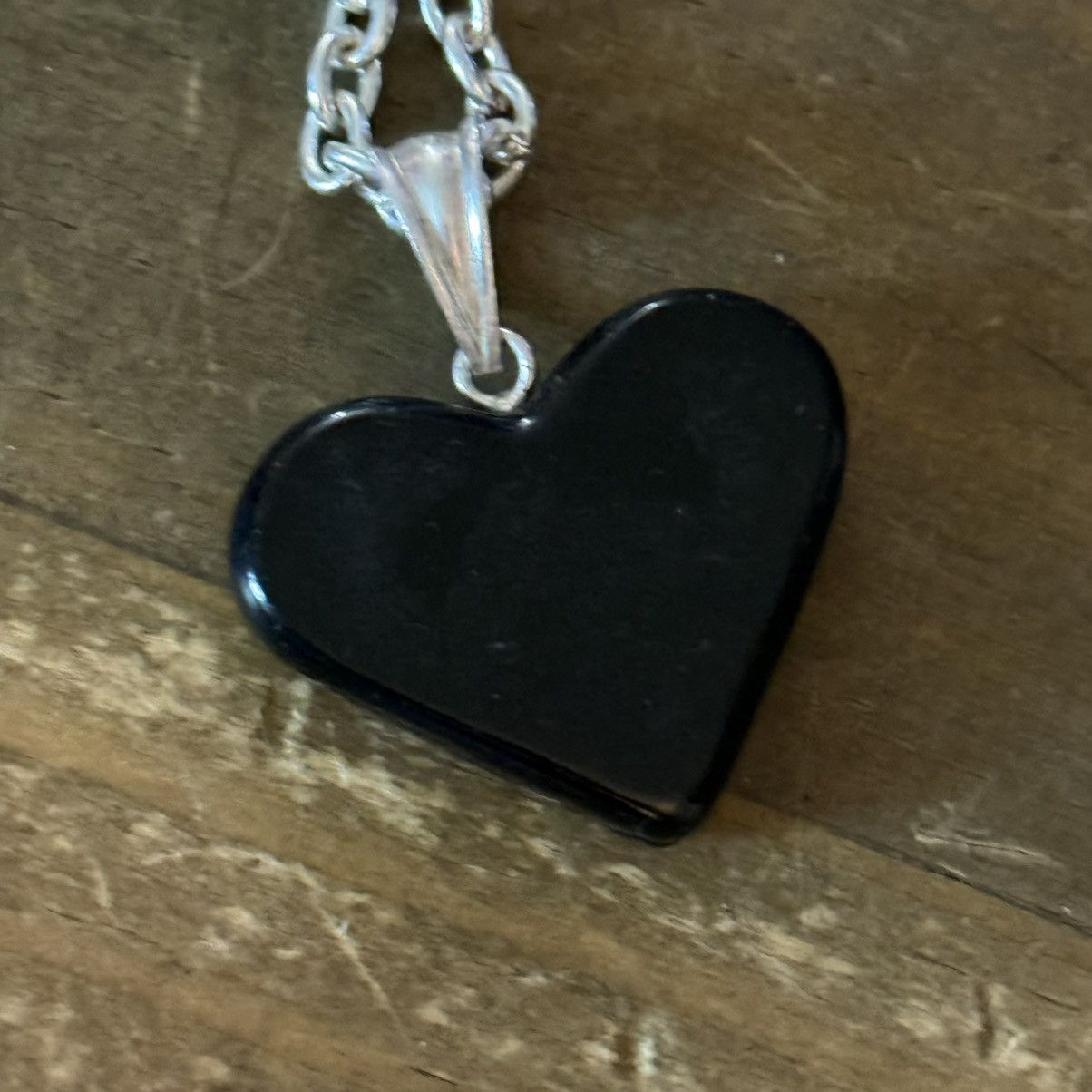 Vintage Vintage rainbow dichroic glass heart pendant necklace Size ONE SIZE - 4 Thumbnail