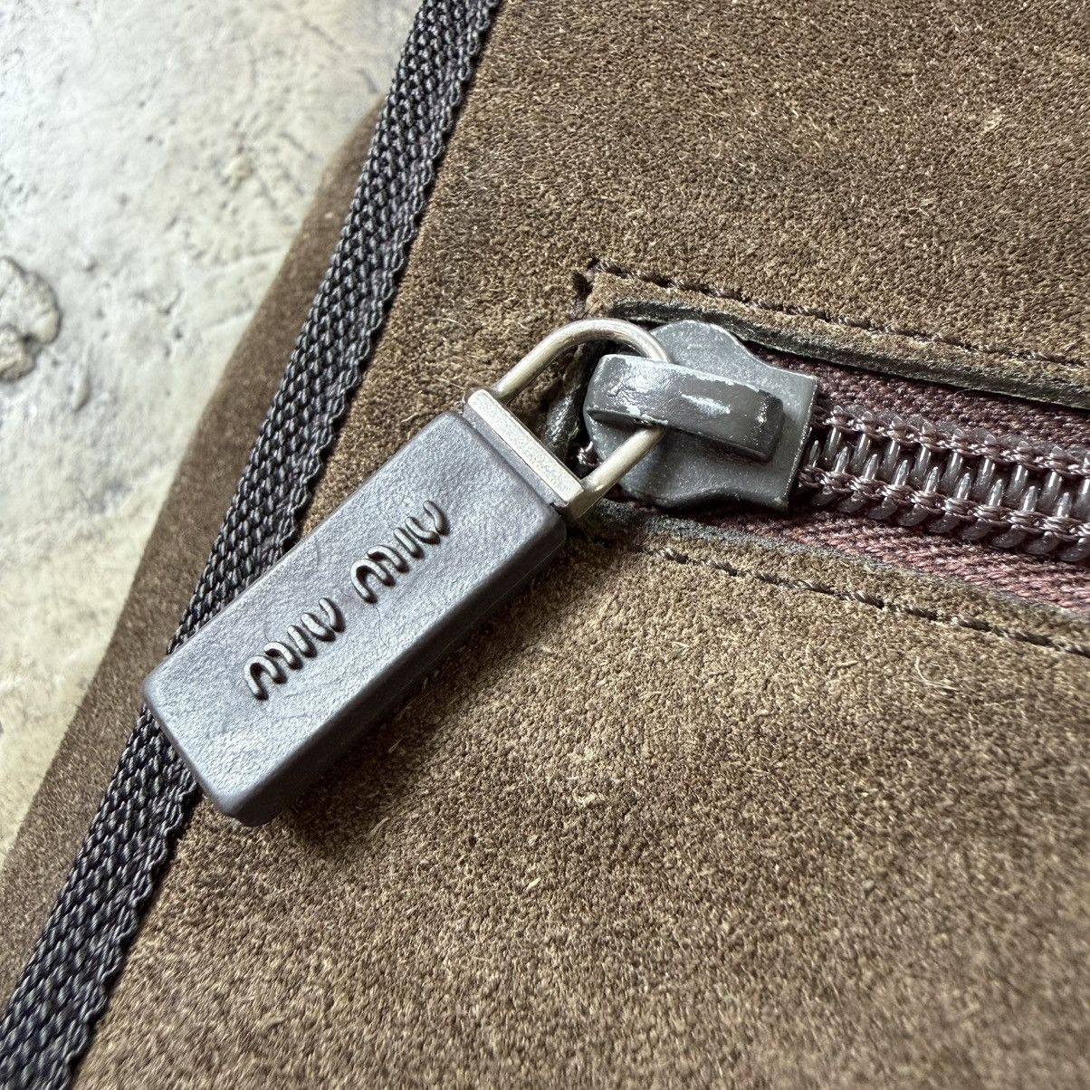 Miu Miu Miu Miu - 1999 Mesh/Suede Crossbody Bag Size ONE SIZE - 12 Thumbnail