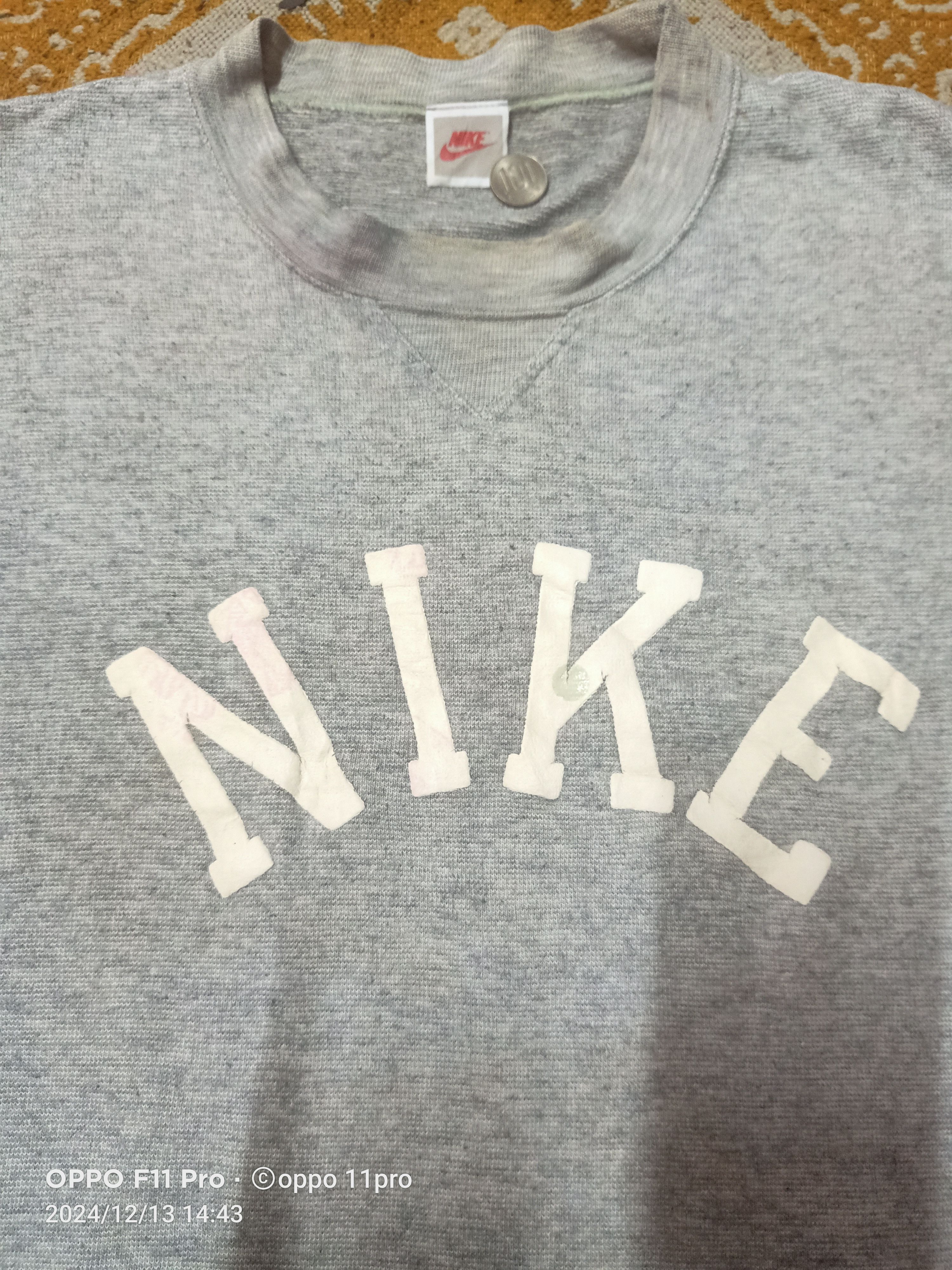 Nike × Vintage Nike Sweatshirt Vintage Japan Grey Tagged Size US L / EU 52-54 / 3 - 5 Thumbnail