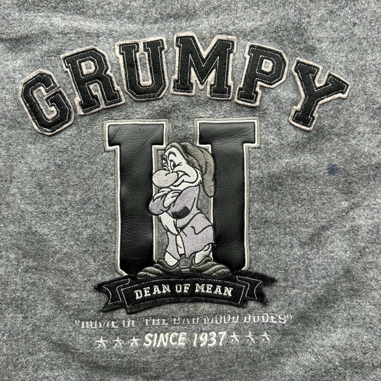 Disney Disney Grumpy U Wool Blend Varsity Jacket XXL Faux Leather Size US XXL / EU 58 / 5 - 8 Thumbnail