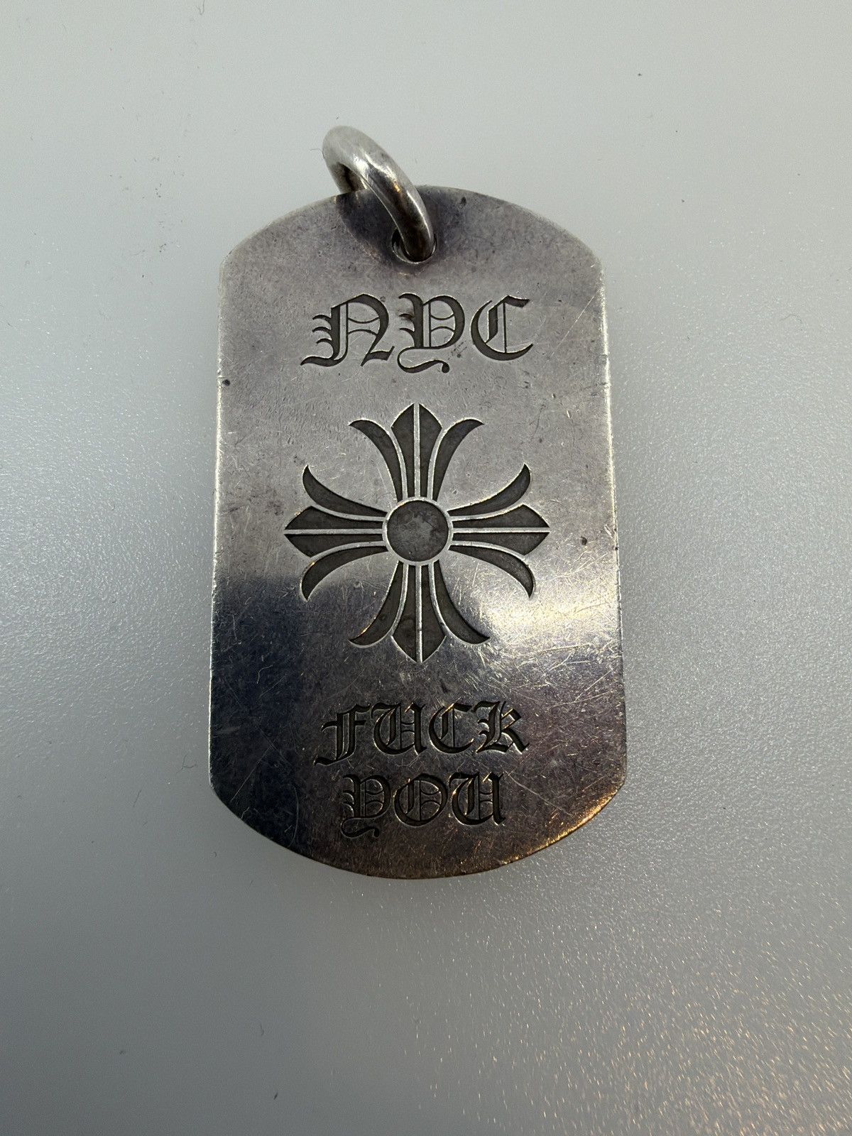 Chrome Hearts Chrome Hearts New York Exclusive Silver Cross Logo Dog Tag Size ONE SIZE - 1 Thumbnail