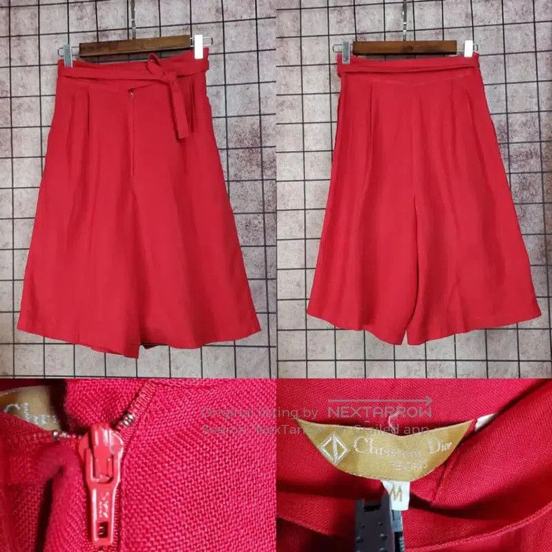 Dior Dior Red Summer Linen Casual Trousers M . Size 27" / US 4 / IT 40 - 1 Thumbnail