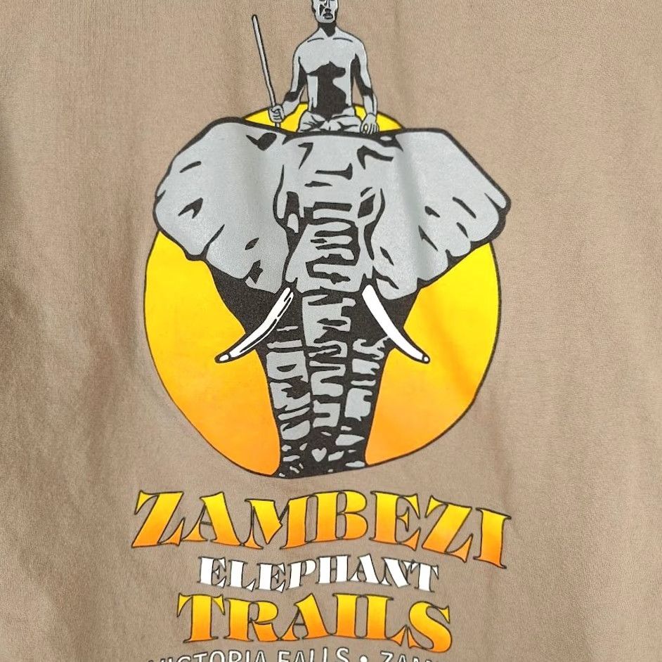 Vintage Zambezi Elephant Trails T Shirt Mens Size Large Brown Victoria Falls Zambia Threads Shirt Mens L Brown"} Size US L / EU 52-54 / 3 - 5 Thumbnail