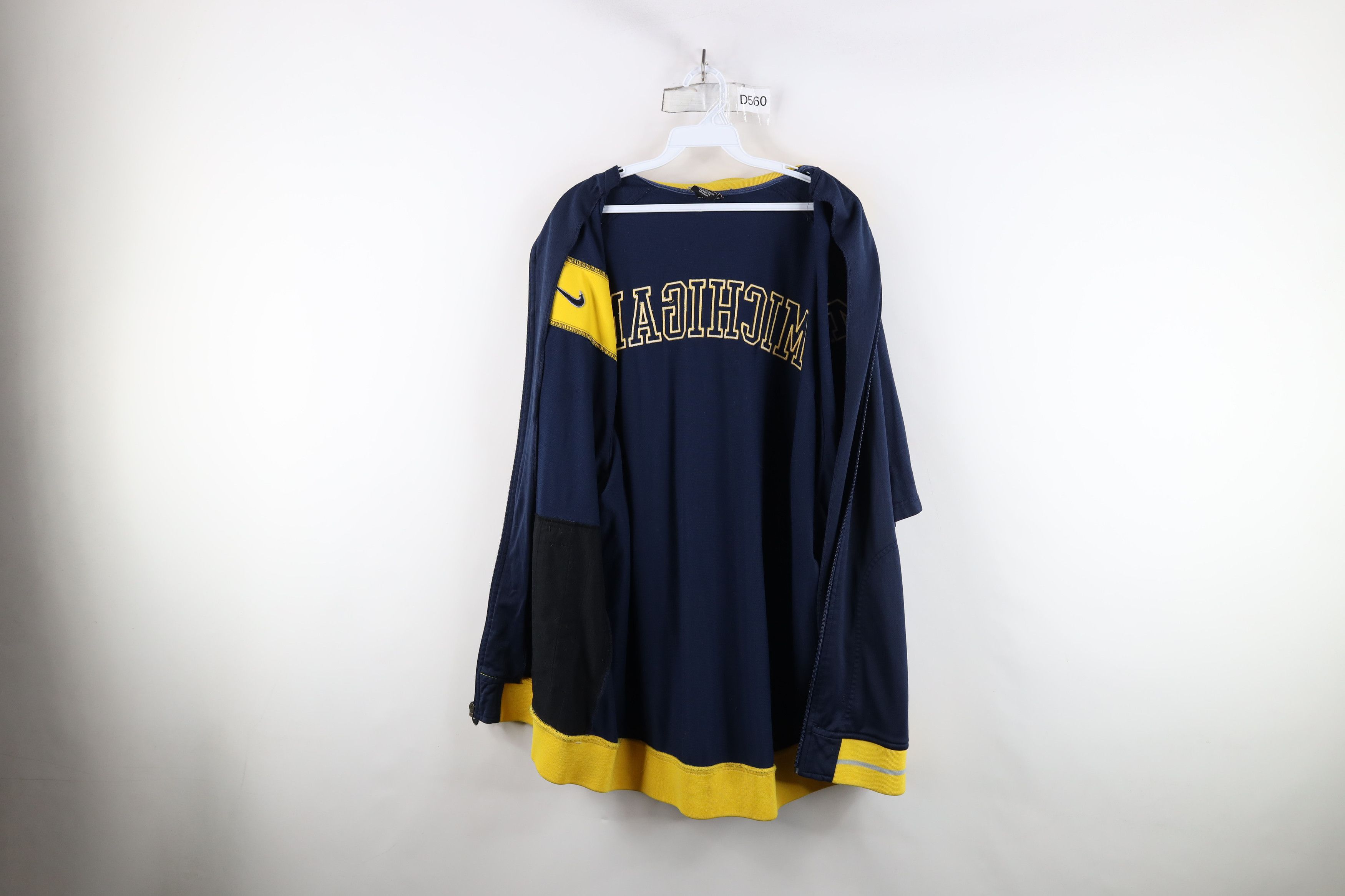Nike × Vintage Vintage Nike Elite University of Michigan Warm Up Jacket Size US L / EU 52-54 / 3 - 14 Thumbnail
