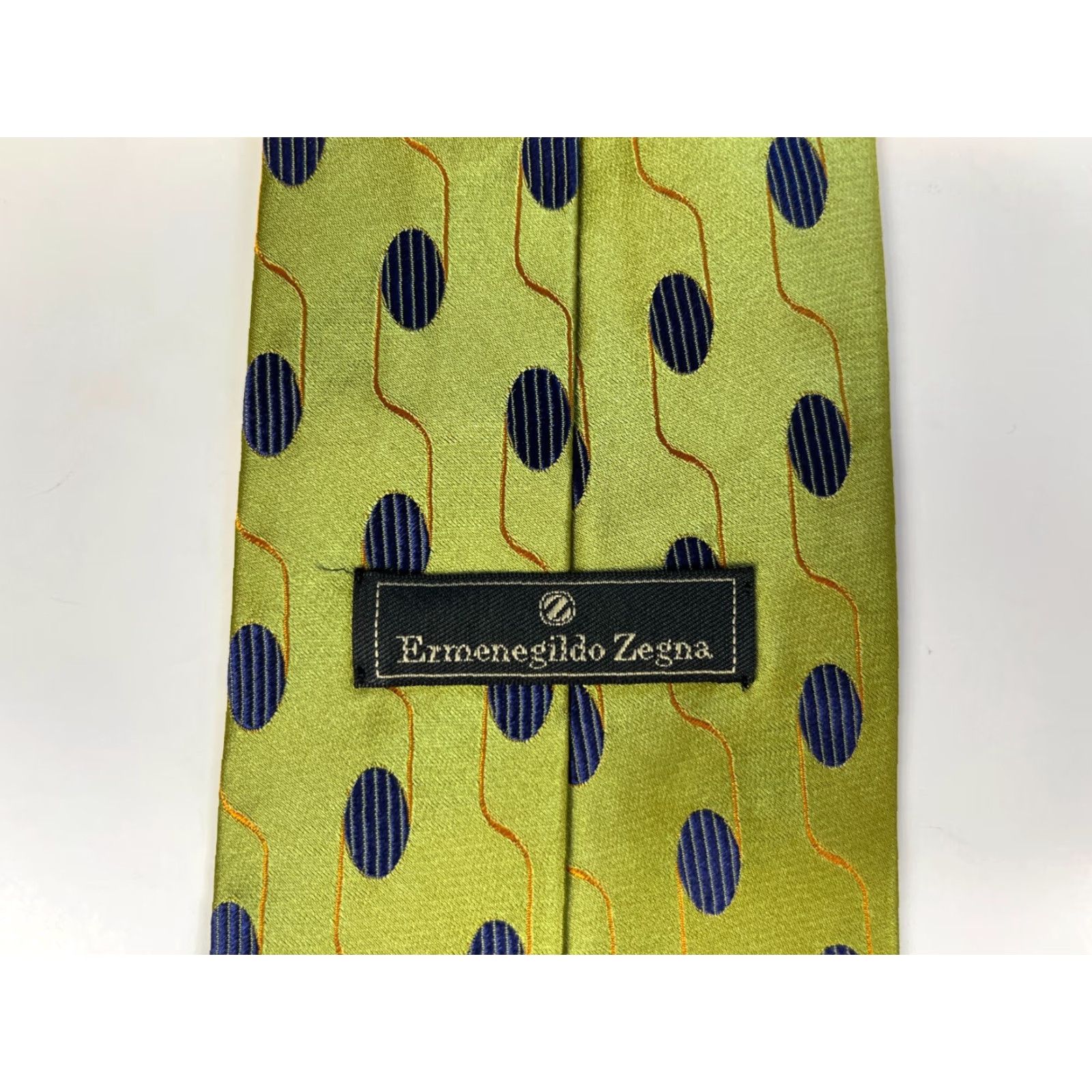 Ermenegildo Zegna Ermenegildo Zegna Men's Silk Tie Geometric Green Made in Italy - Tie - 57.75" x 3.75" - 100% Silk - Classic Length - Italy - Designer Mens Accessories Size ONE SIZE - 7 Thumbnail