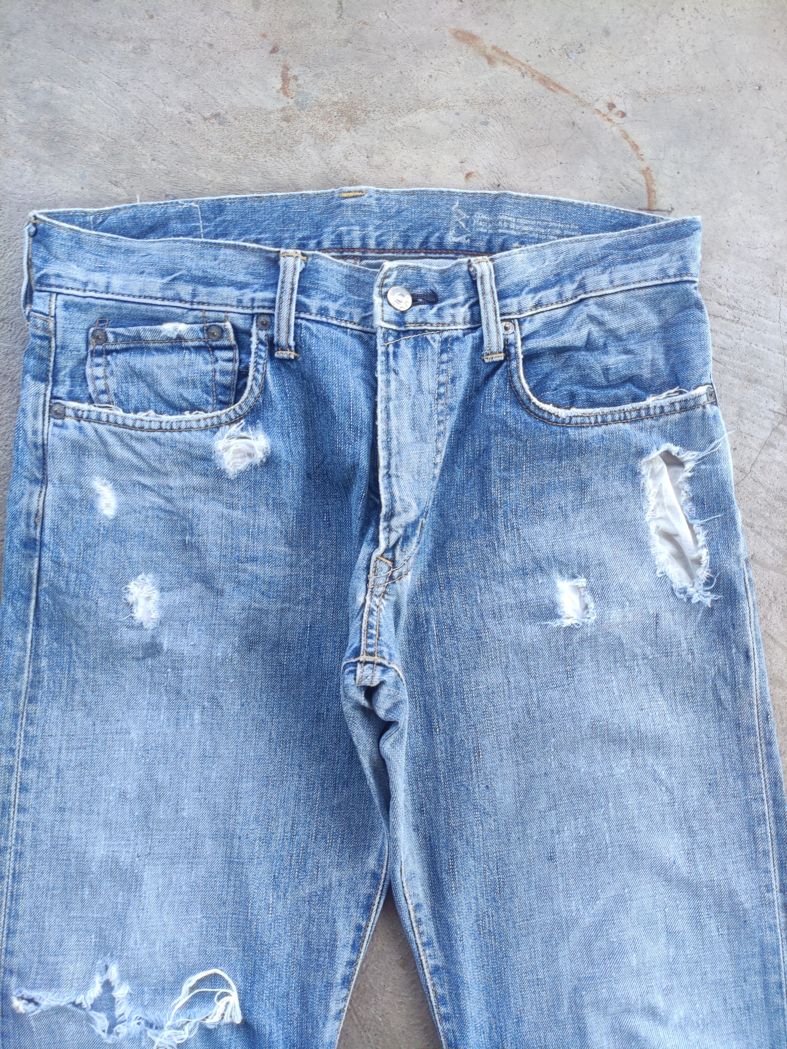 Edwin Vintage Edwin 503 Japan Distressed Faded Denim Jean Size US 34 / EU 50 - 3 Thumbnail