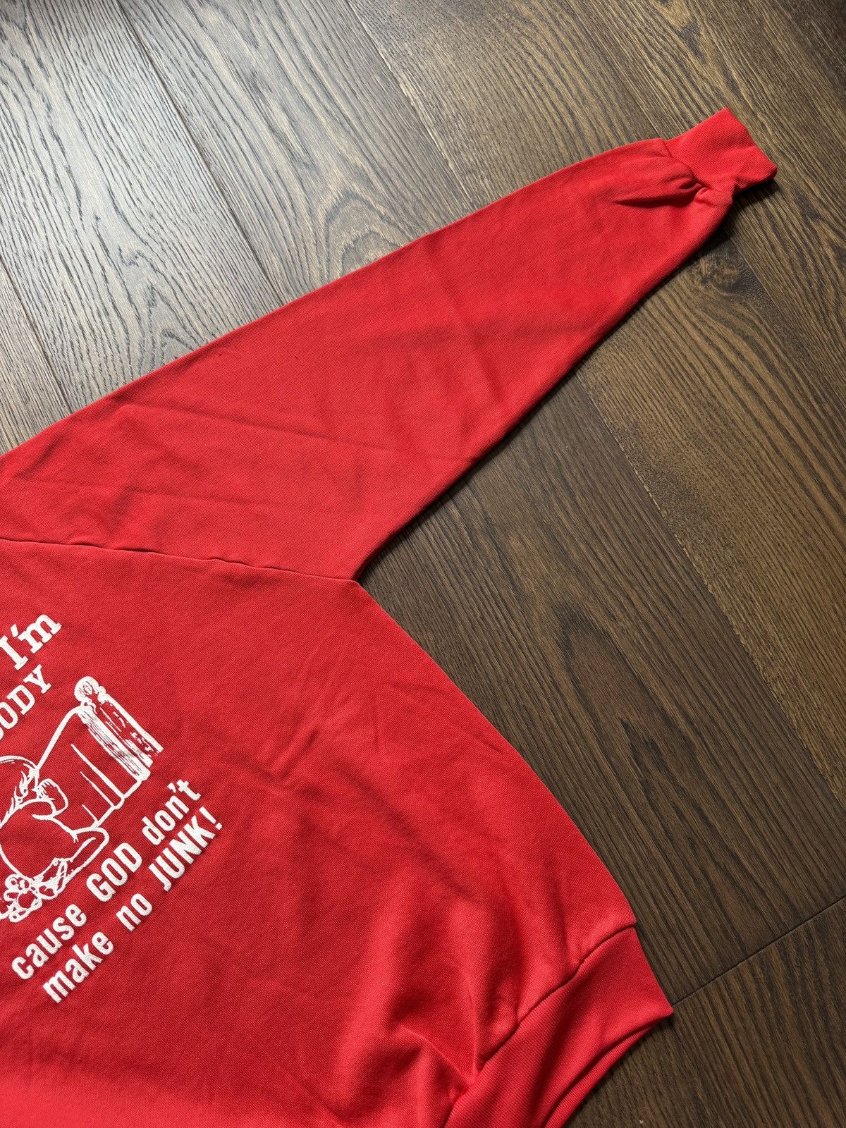 Vintage Vintage God Don't Make No Junk Raglan Crewneck Sweatshirt Size US XL / EU 56 / 4 - 4 Thumbnail