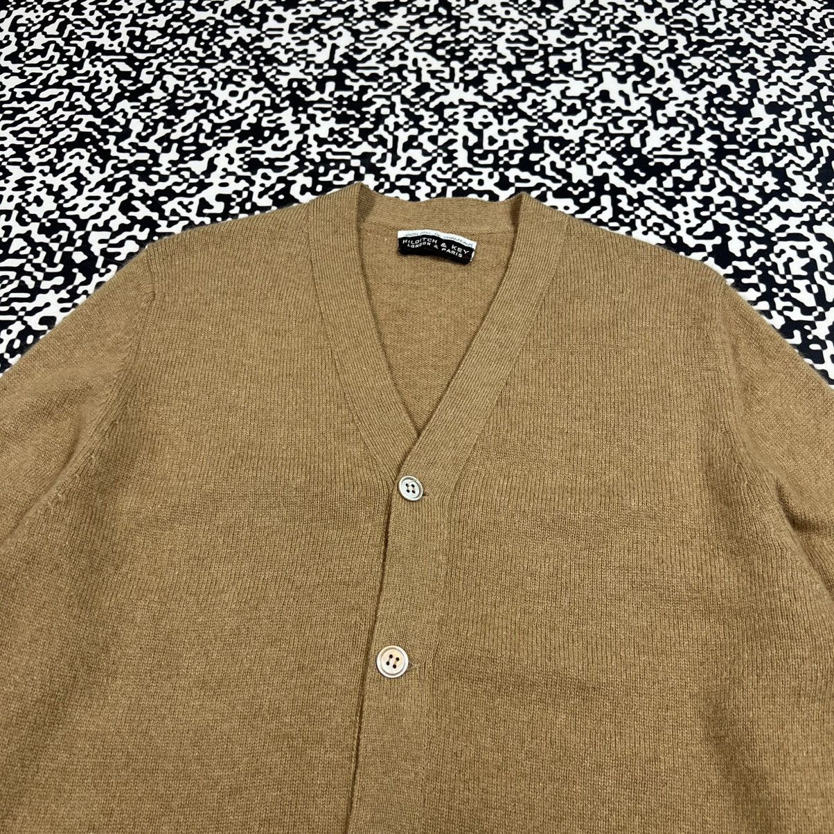 Hilditch & Key Vintage 90s Hilditch Key Camel Hair Retro Luxury Cardigan Size L / US 10 / IT 46 - 6 Thumbnail