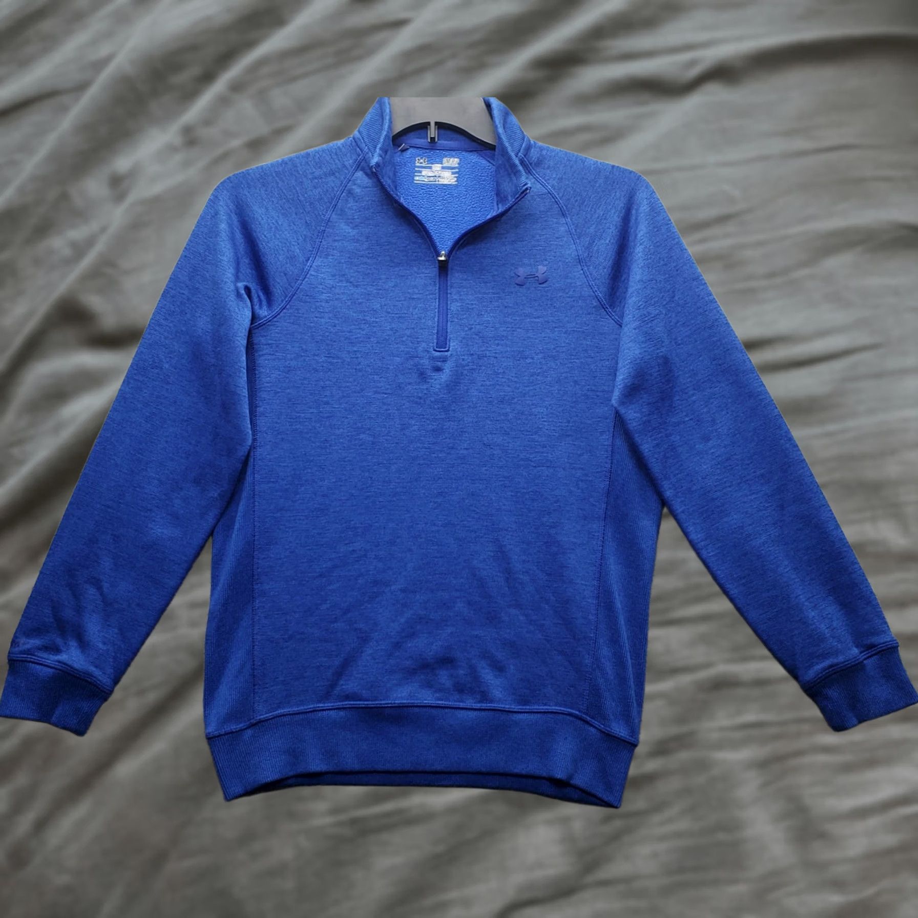 Under Armour Under Armour Sweatshirt Mens S Blue Mock Neck Ribbed Cuff & Hem 1/4 Zip Pullover Size US S / EU 44-46 / 1 - 1 Thumbnail