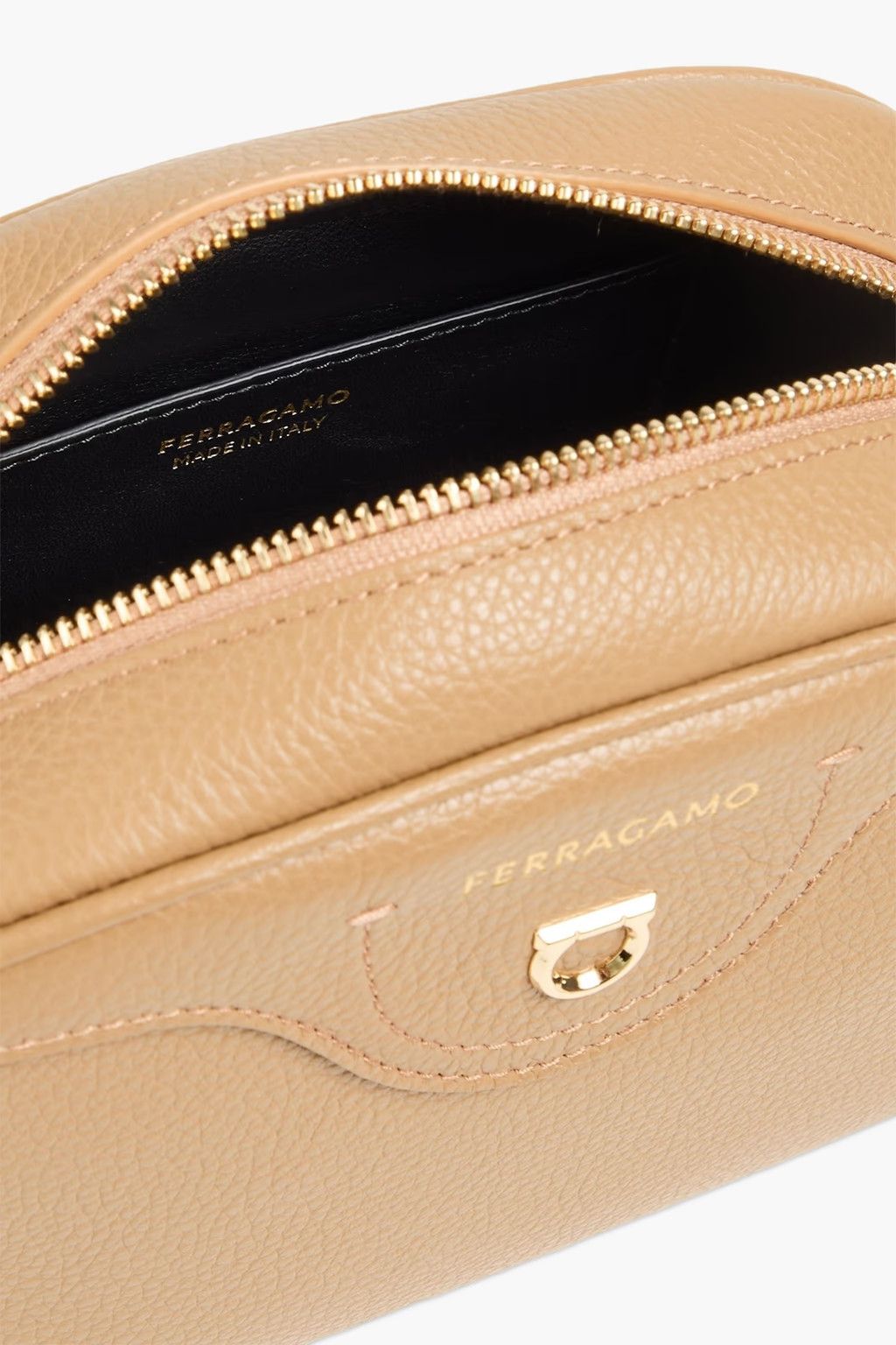 Salvatore Ferragamo o1s1rm1124 Size: OS / Natural Leather Shoulder Bag in Camel Size ONE SIZE - 5 Thumbnail