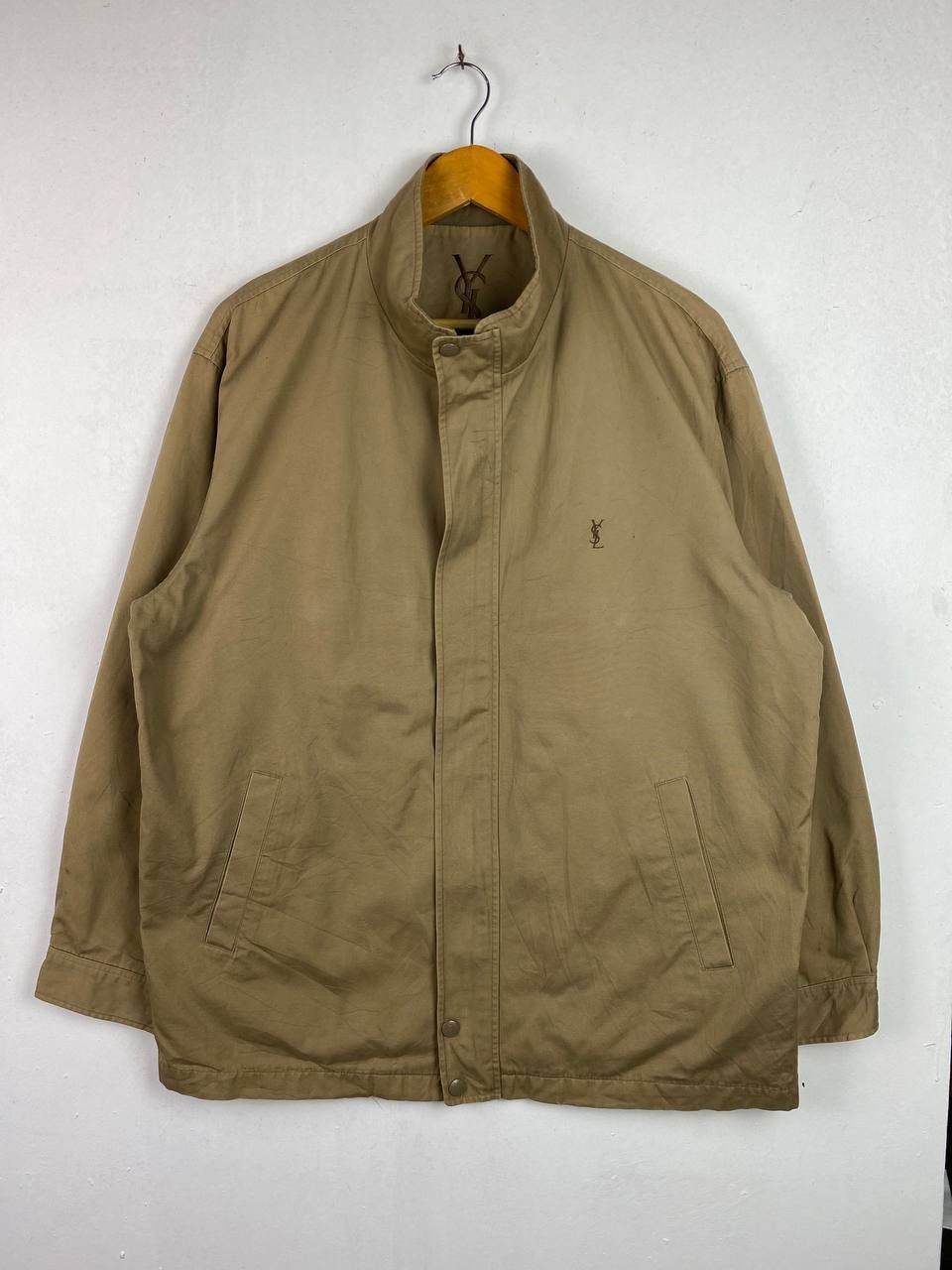 vintage yves saint laurent jacket embroided logo