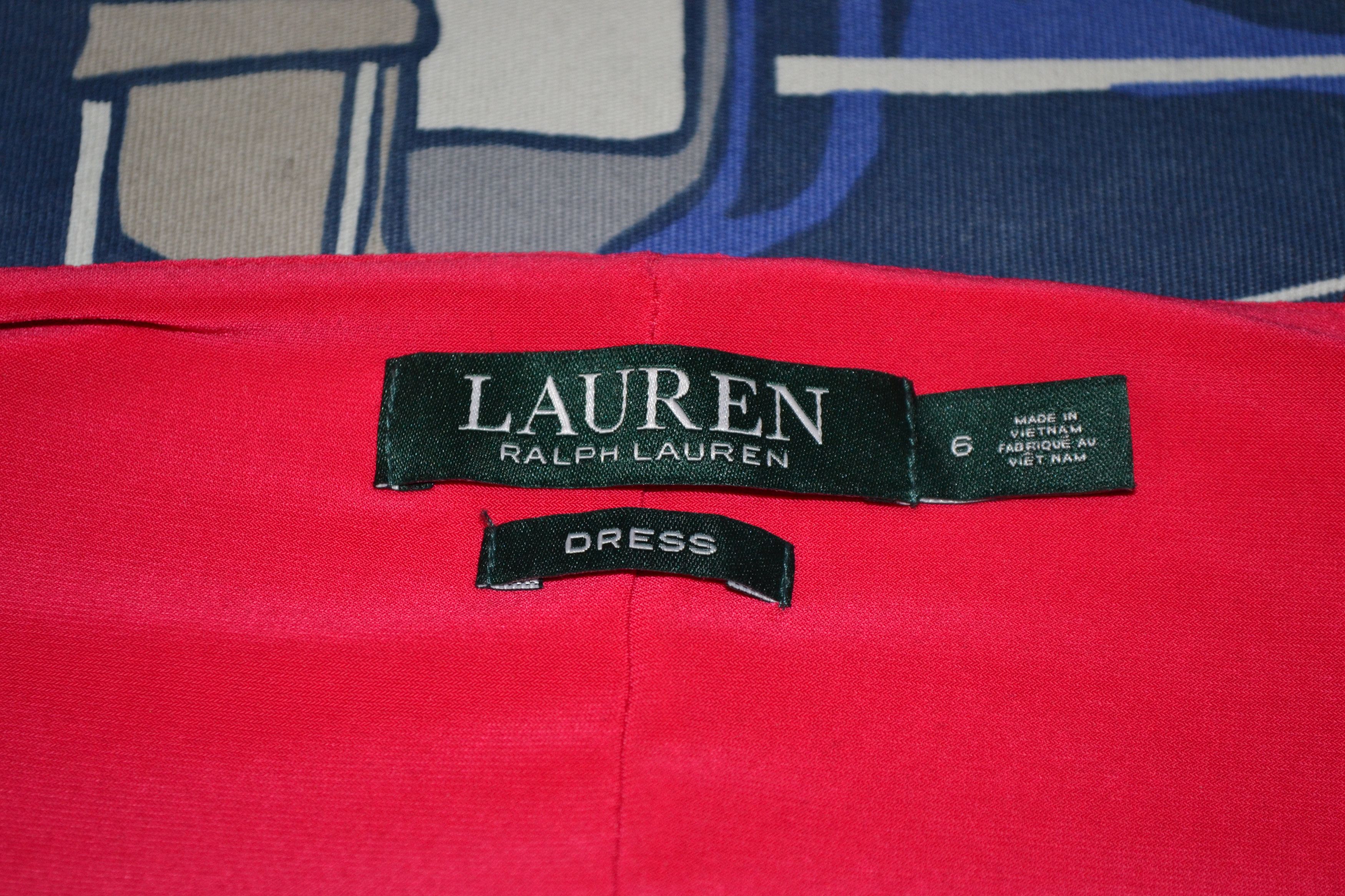 Lauren Ralph Lauren Vintage Lauren Ralph Lauren Red Draped Midi Dress | Size M Size M / US 6-8 / IT 42-44 - 7 Thumbnail