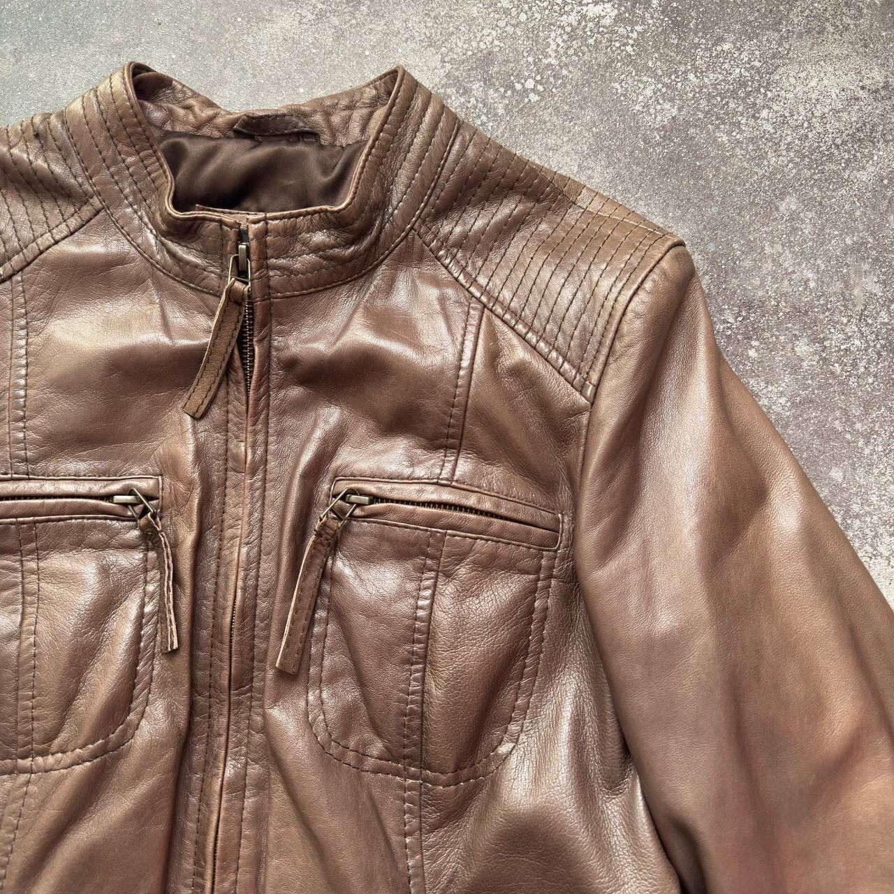 Hysteric Glamour × Japanese Brand Amazing Vintage Moto Biker Brown Leather Jacket Size M / US 6-8 / IT 42-44 - 8 Thumbnail