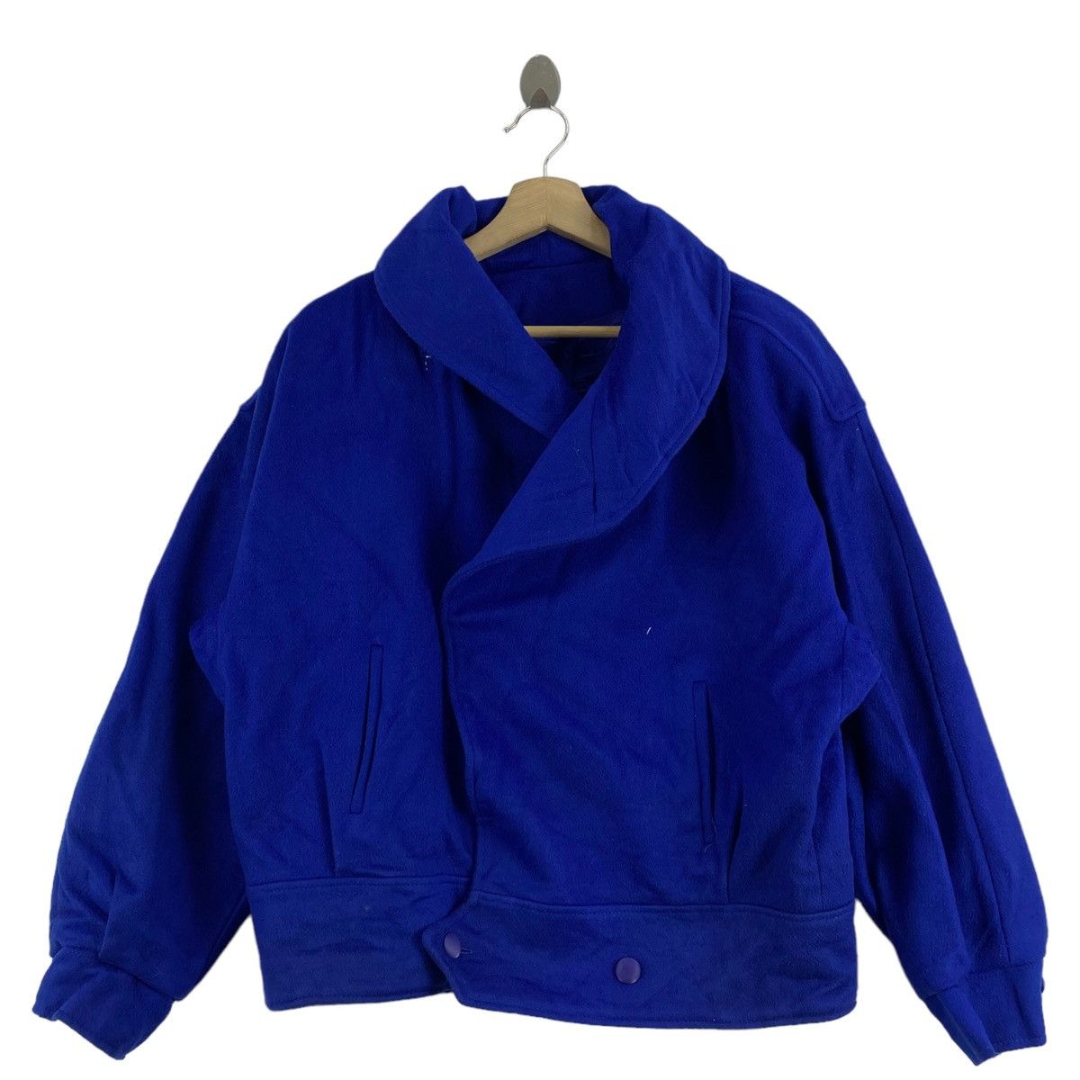 Vintage Vintage 90s POTRAIT By STEVENS USA Blue Wool Coat Size US XXL / EU 58 / 5 - 1 Thumbnail