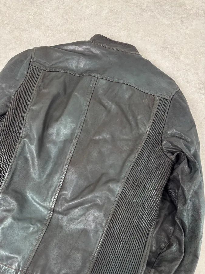 Dsquared2 SS2010 Dsquared2 Biker Asymmetrical Black Gren Leather Jacket Size US M / EU 48-50 / 2 - 5 Thumbnail