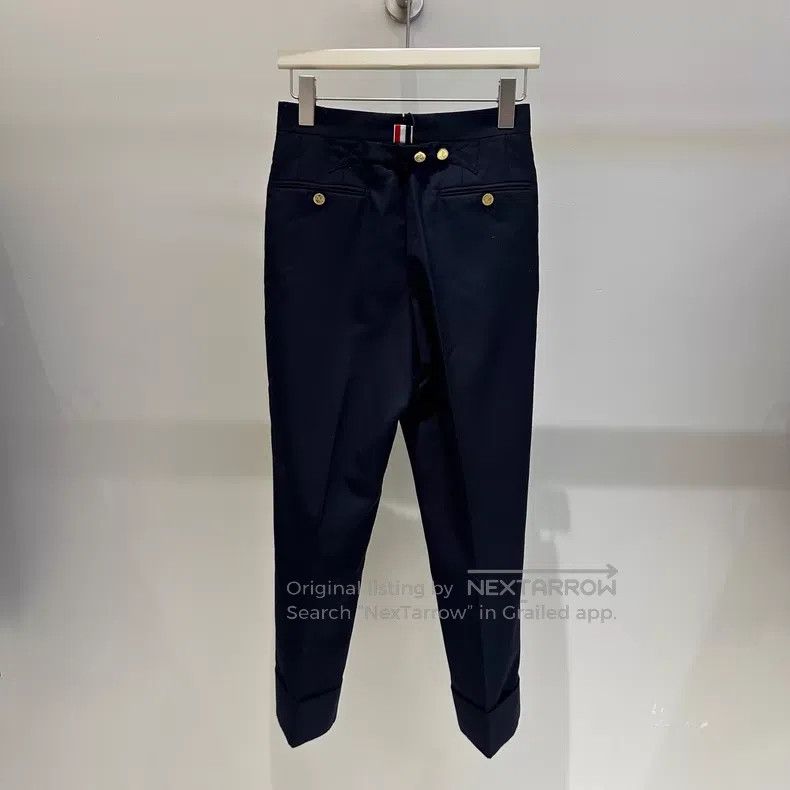 Thom Browne Thom Browne Classic Trousers with Dark Blue Gold Buttons H Size 24" / US 00 / IT 34 - 4 Thumbnail