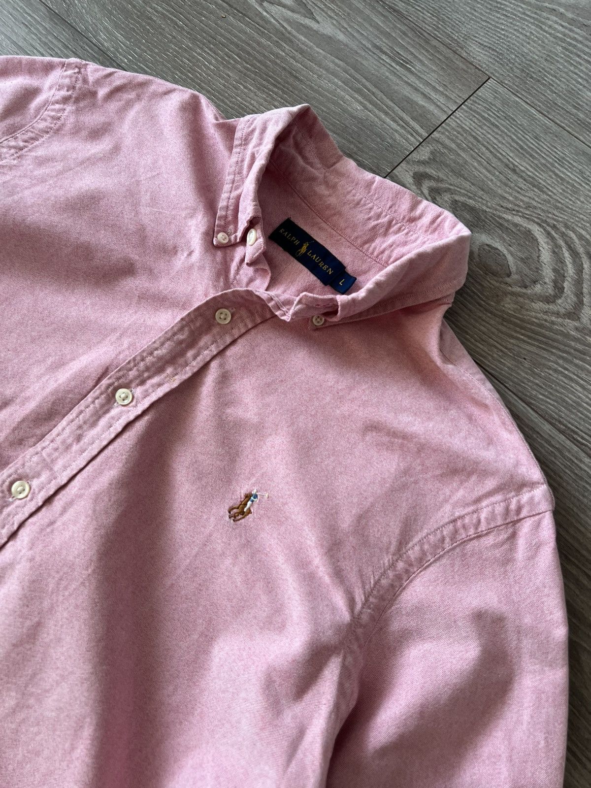 Polo Ralph Lauren × Ralph Lauren ‼️Polo Ralph Lauren RRL Coloured Logo Pink Luxury Shirt‼️ Size US L / EU 52-54 / 3 - 11 Thumbnail