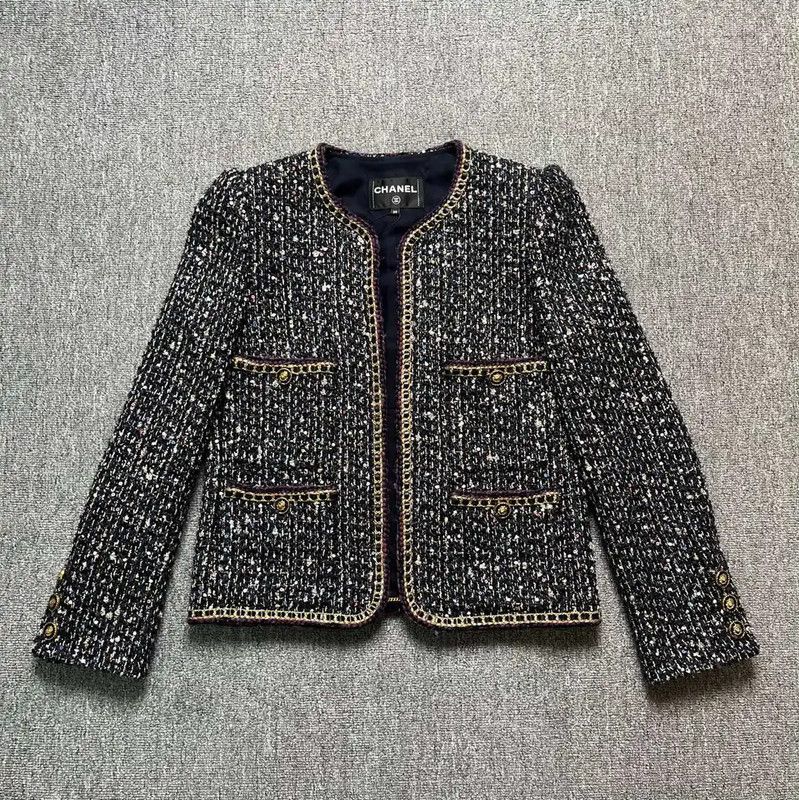 Chanel Chanel Deep Blue Silk Women's Jacket 0089 Size S / US 4 / IT 40 - 1 Thumbnail