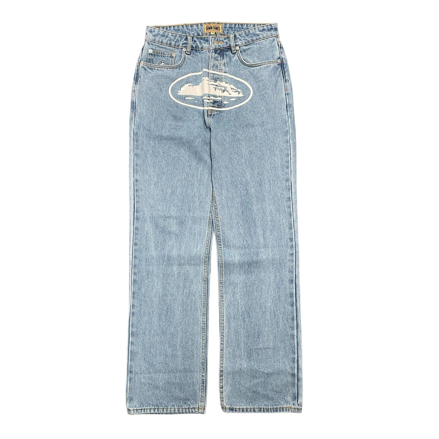 Corteiz Alcatraz Baggy Jeans Washed Blue Size US 30 / EU 46 - 1 Thumbnail