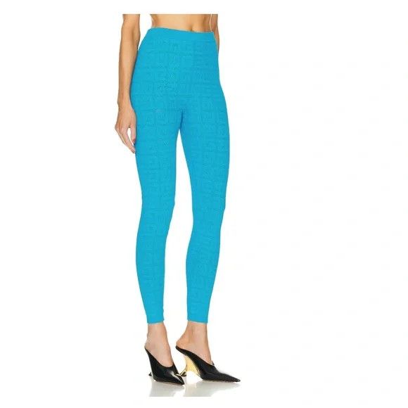 Givenchy GIVENCHY Monogram Leggings - Acqua Marine - NEW WITH TAGS Size 25" / US 0 / IT 36 - 3 Thumbnail