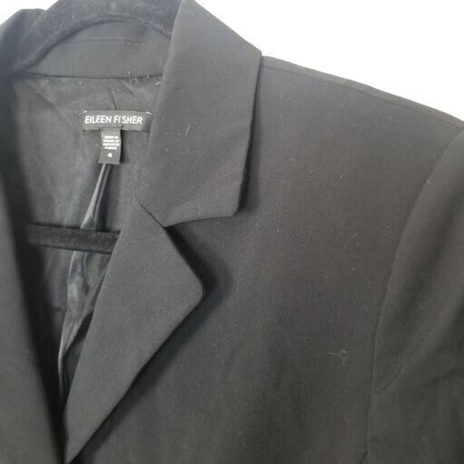 Eileen Fisher Eileen Fisher Womens Classic Blazer 4 Career Quiet Luxury Size S / US 4 / IT 40 - 5 Thumbnail