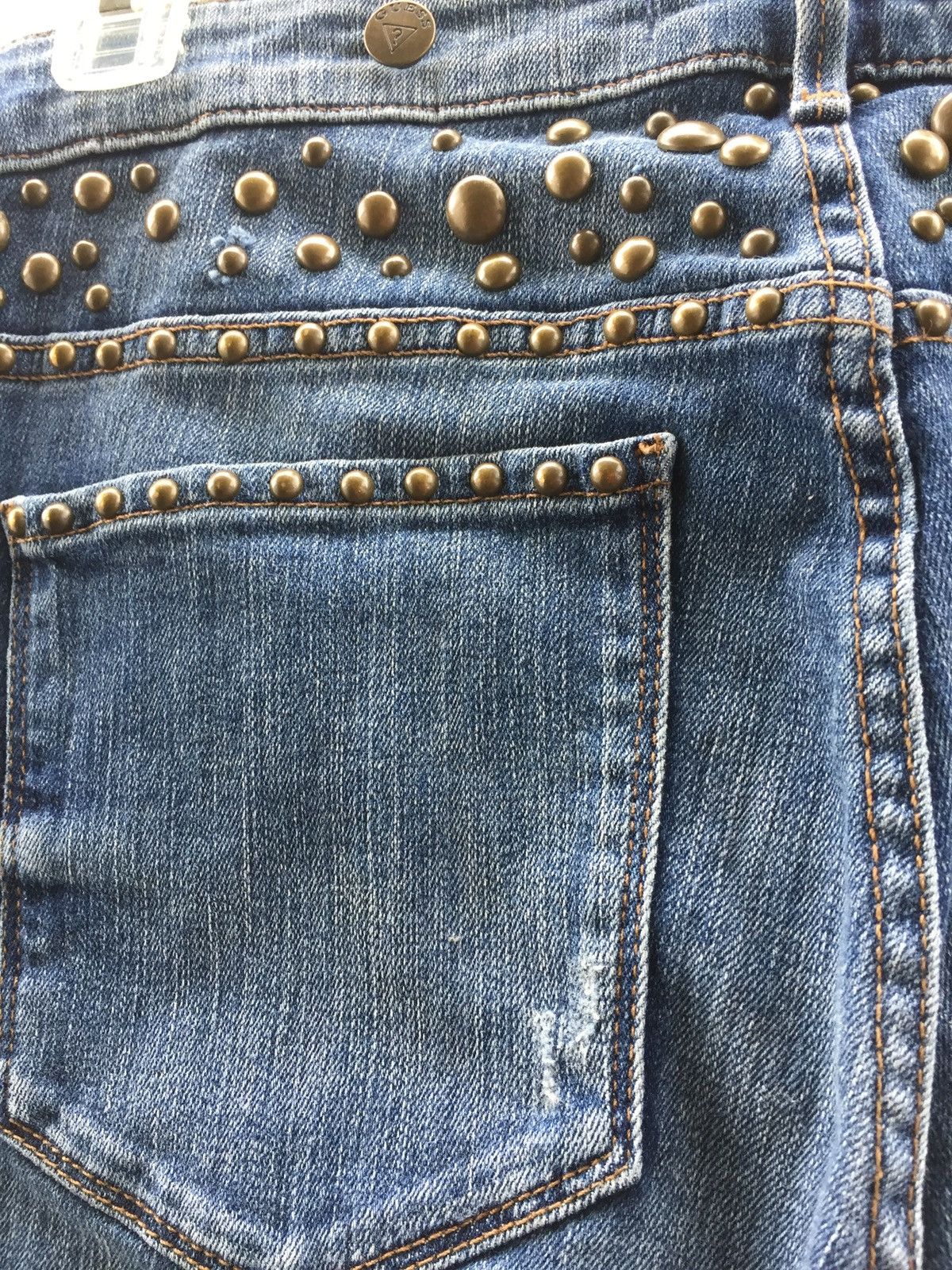 Guess Guess shashiko boro low rise with iron beads USA jeans Size US 31 - 9 Thumbnail