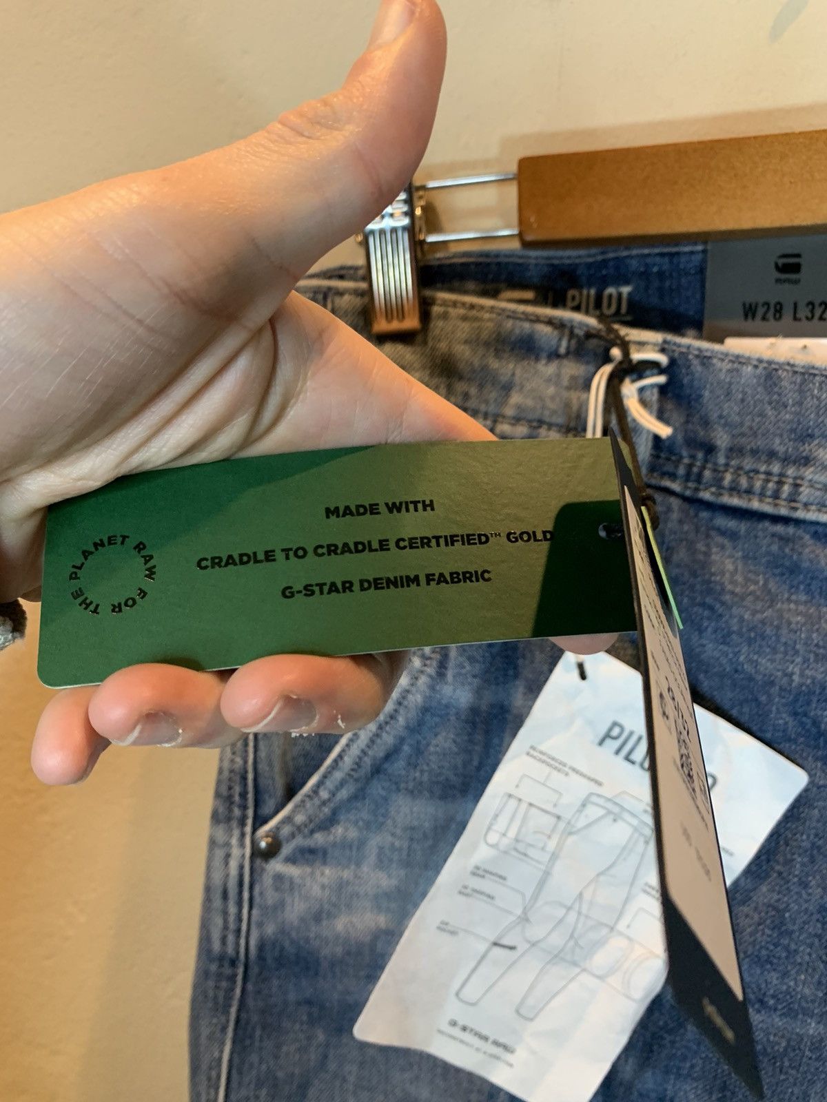 Designer × G-Star RARE New G-Star Raw Pilot 3D Slim Zip Knee Faded Denim Jeans Size US 28 / EU 44 - 14 Thumbnail