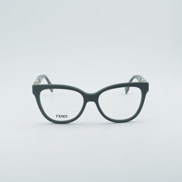 Fendi Fendi FE50093I 020 Eyeglasses Grey 54mm Square Frame Size ONE SIZE - 2 Thumbnail