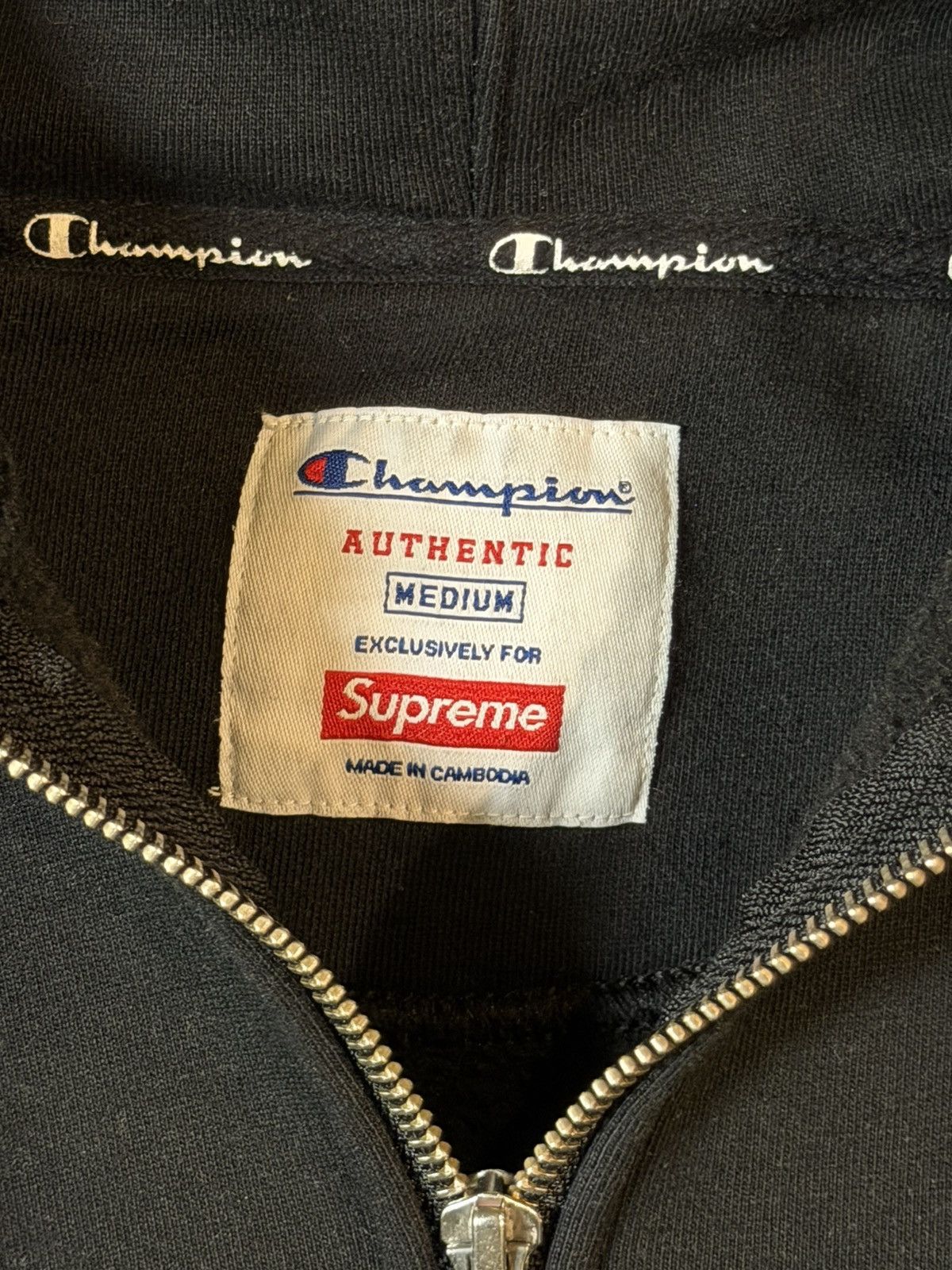 Champion × Supreme Supreme Arc Logo Zip hoodie Size US M / EU 48-50 / 2 - 3 Thumbnail