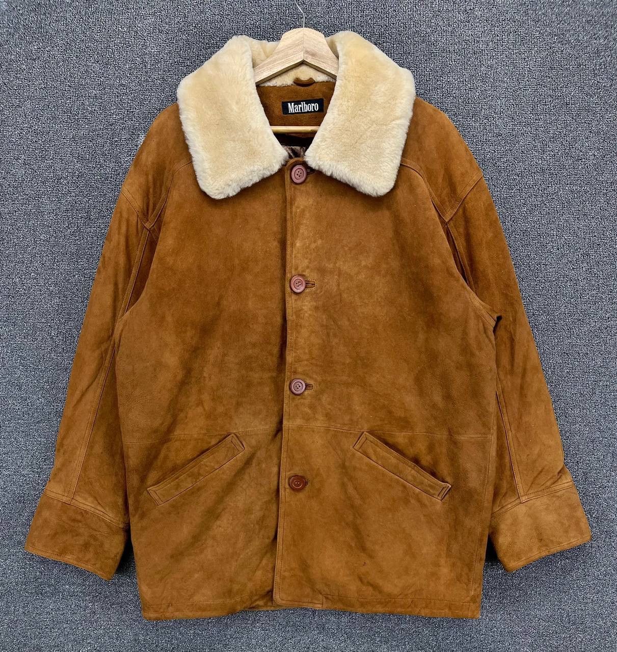 Leather × Marlboro × Vintage Vintage Marlboro Luxury Brown Leather Jacket Size US L / EU 52-54 / 3 - 1 Thumbnail