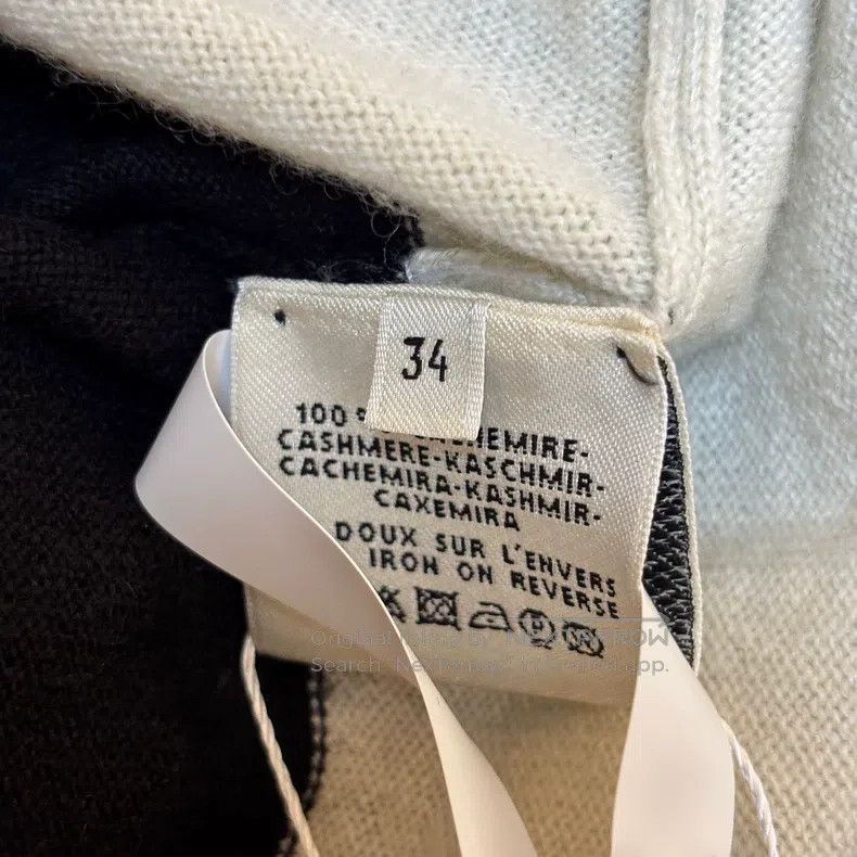 Hermes Hermes Black and White Color Block Knit Sweater Size XXS / US 00 / IT 34 - 7 Thumbnail