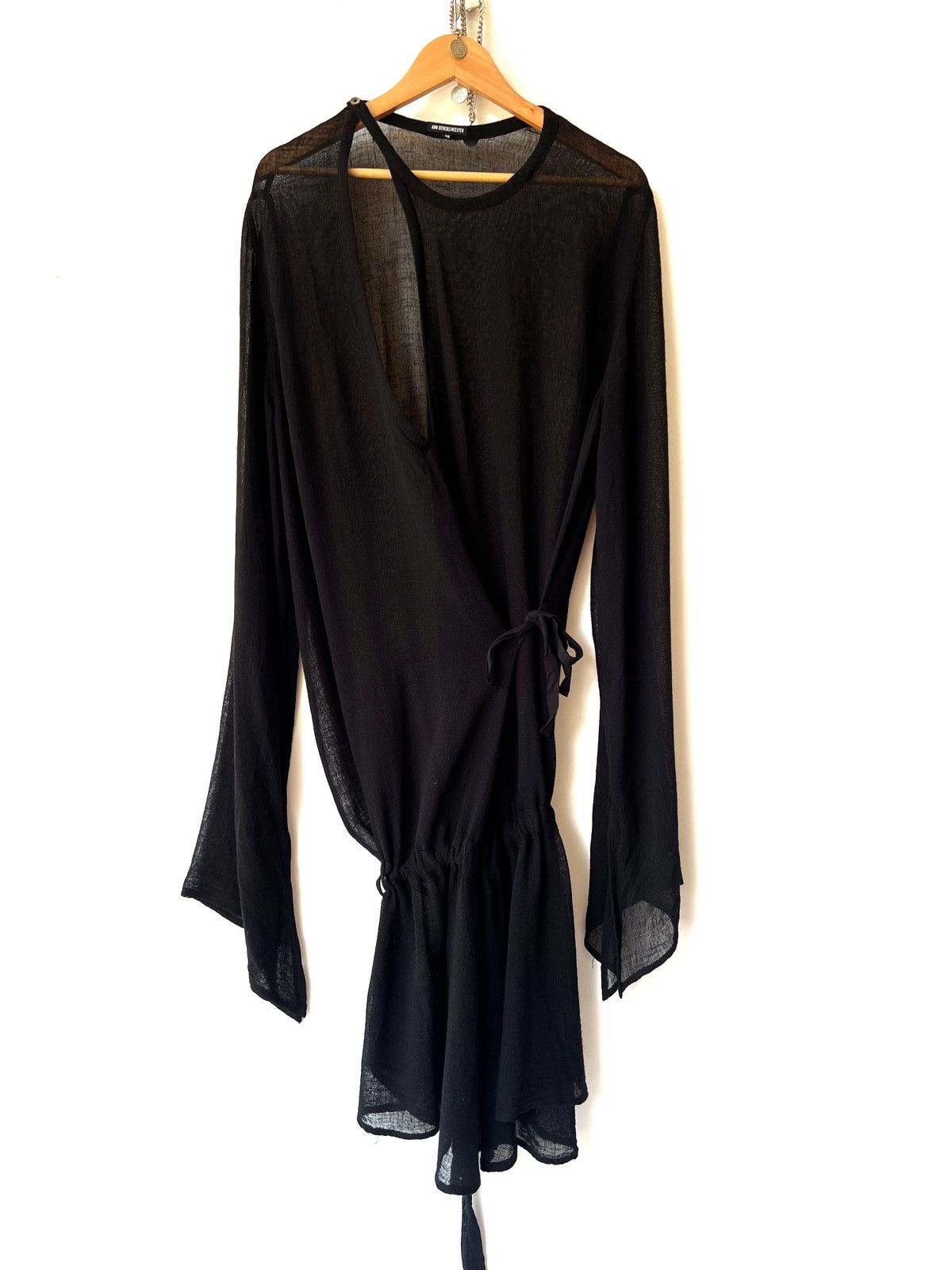 Ann Demeulemeester DEMY X-LONG HIGH SLIT LONG SLEEVE DRESS