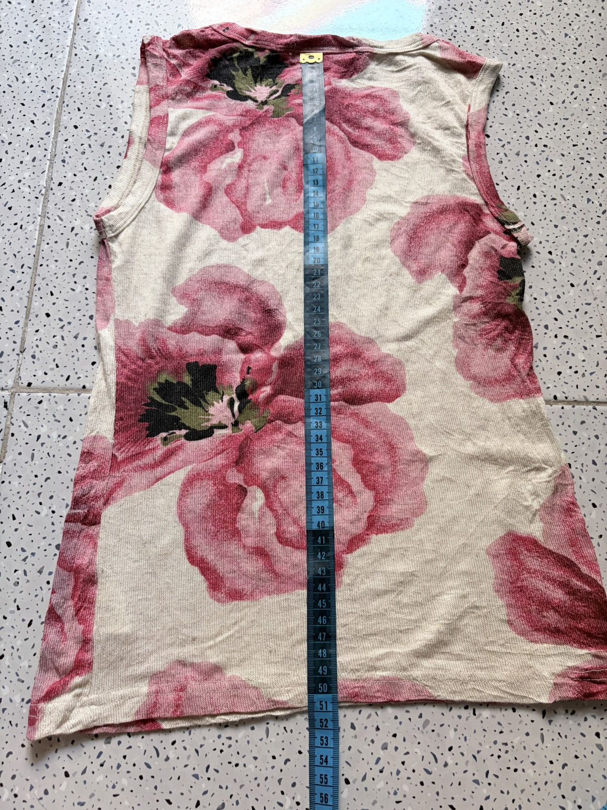 Japanese Brand Y2K Clef De Sol Women Rose Pattern Tanktop Size S / US 4 / IT 40 - 13 Thumbnail