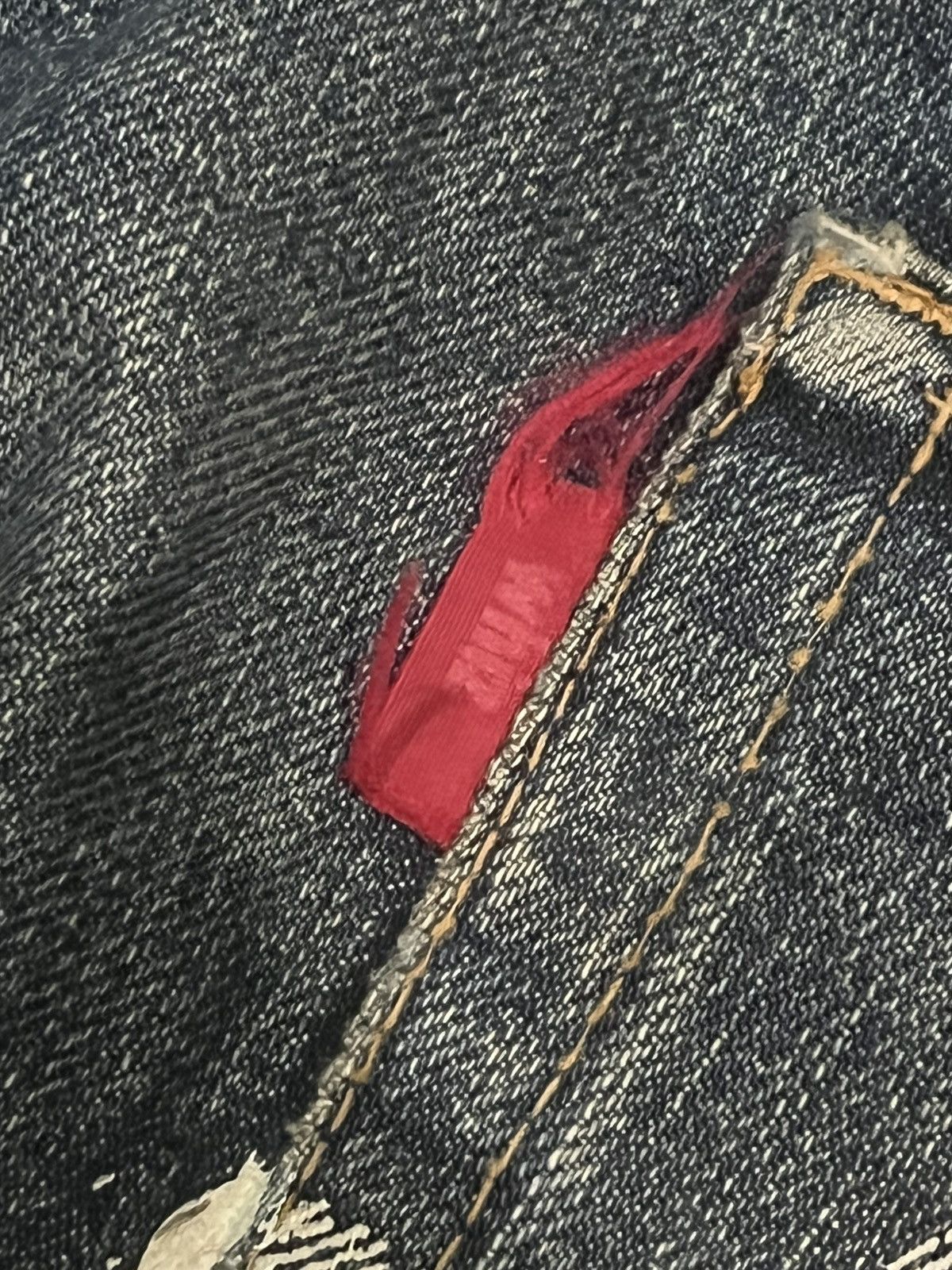 WHIZ LIMITED Whiz Limited Mud Indigo Washed Distress Selvedge Loose Jeans Size US 33 - 11 Thumbnail