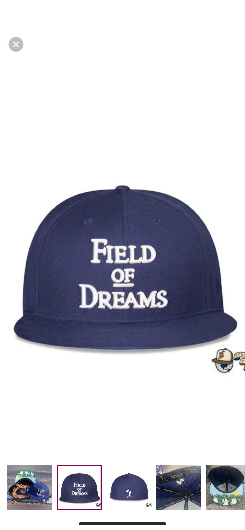 Other Field Of Dreams Logo Fitted Hat by Baseballism 7 1/4 Size ONE SIZE - 2 Thumbnail