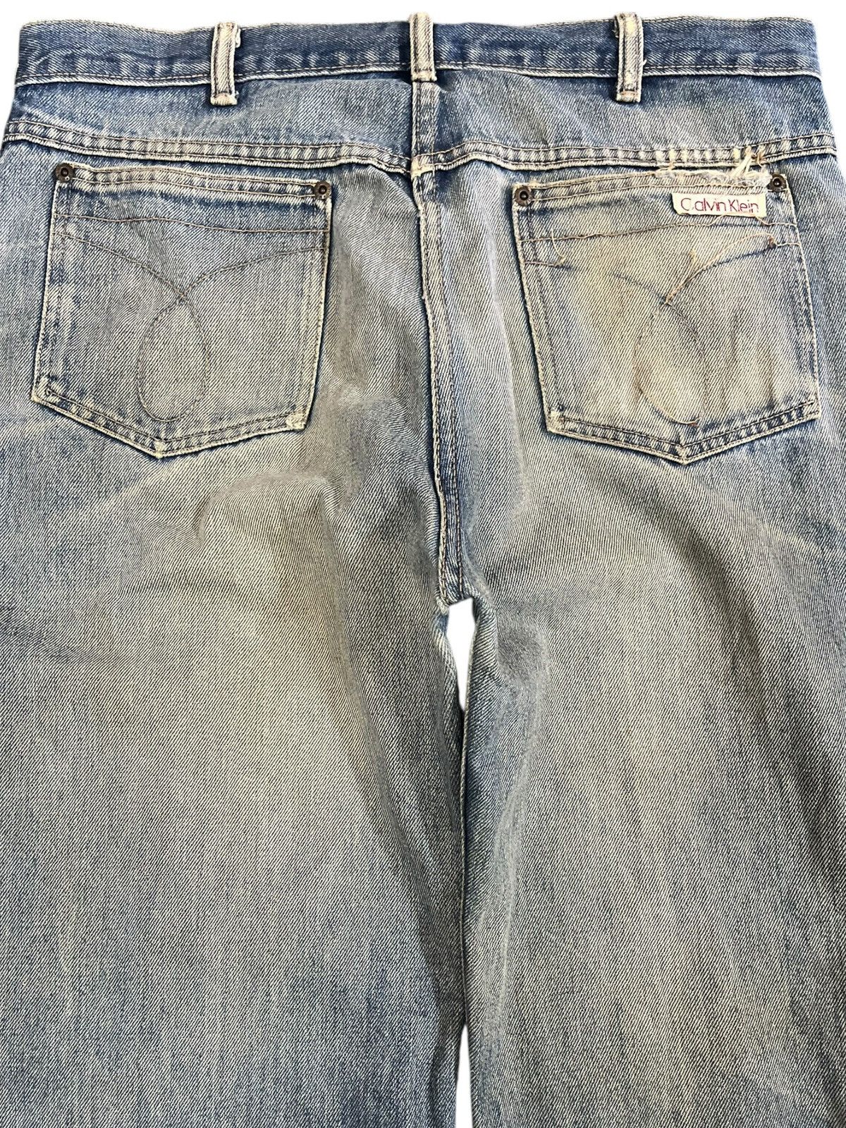 Calvin Klein × Calvin Klein 205W39NYC × Vintage Vintage Calvin Klein Mudwash Ripped Denim Size US 35 - 6 Thumbnail