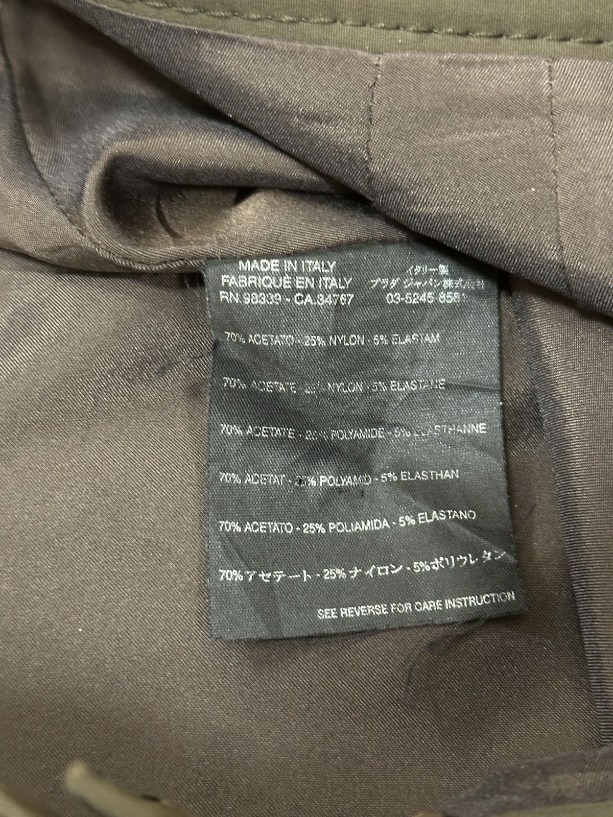Prada Vintage 90s Prada Skirt Midi Zip Olive Made in Italy Fade Size 34" / US 12 / IT 48 - 10 Thumbnail