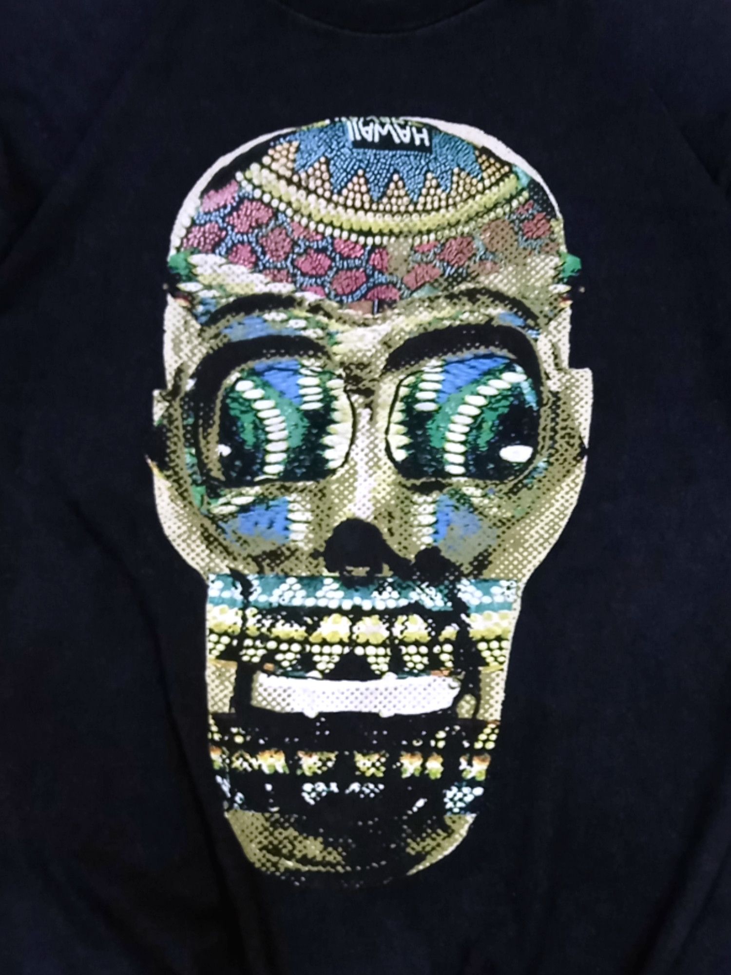 Other Rare! Vintage 90s Fitted Hawaii Streetwear Big Graphic Tee Size US L / EU 52-54 / 3 - 3 Thumbnail